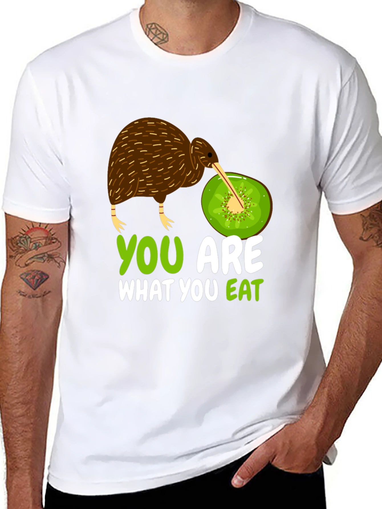 Funny Kiwi Bird and Fruit T-Shirt