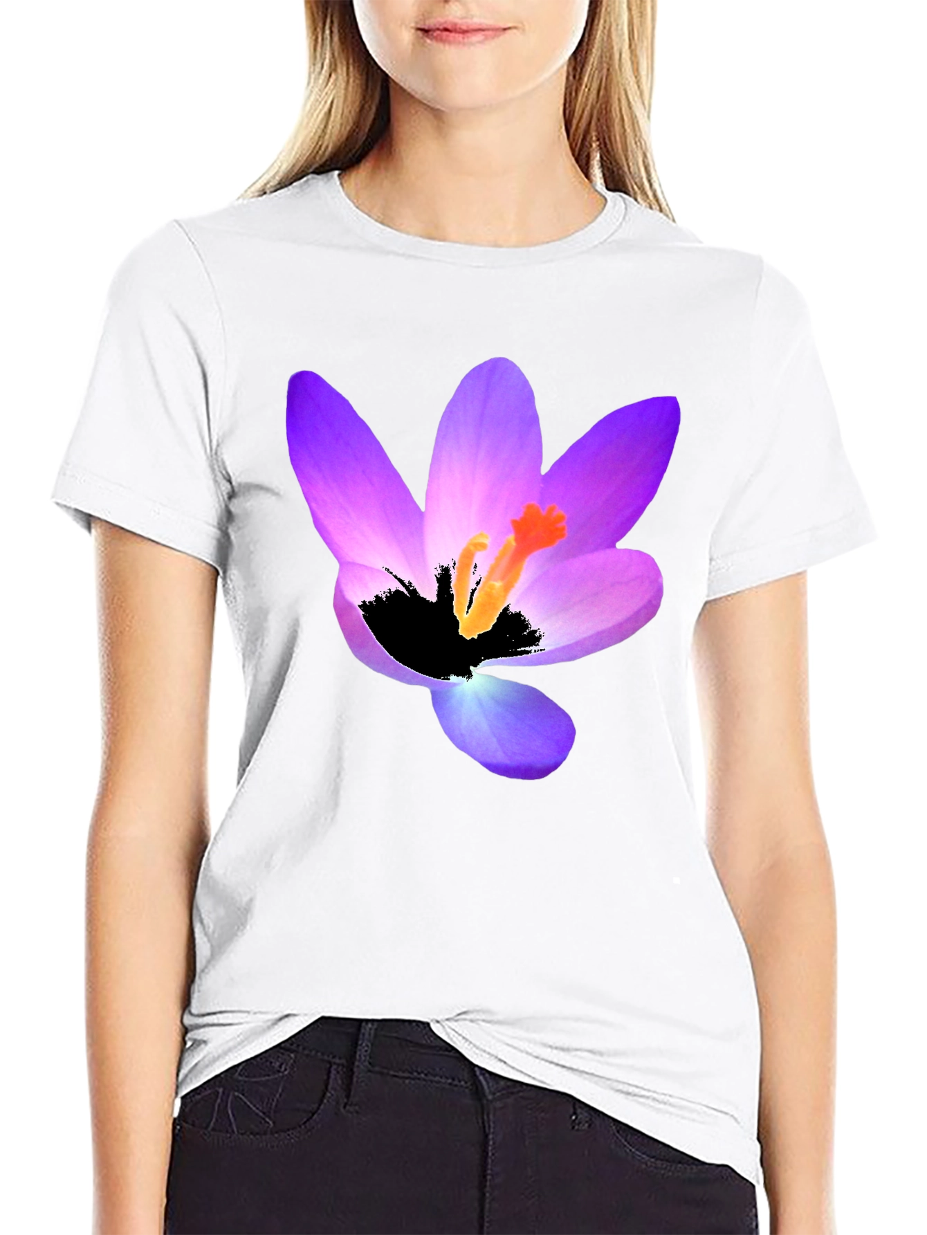 Floral Print Black T-Shirt - Stylish Mens Tee