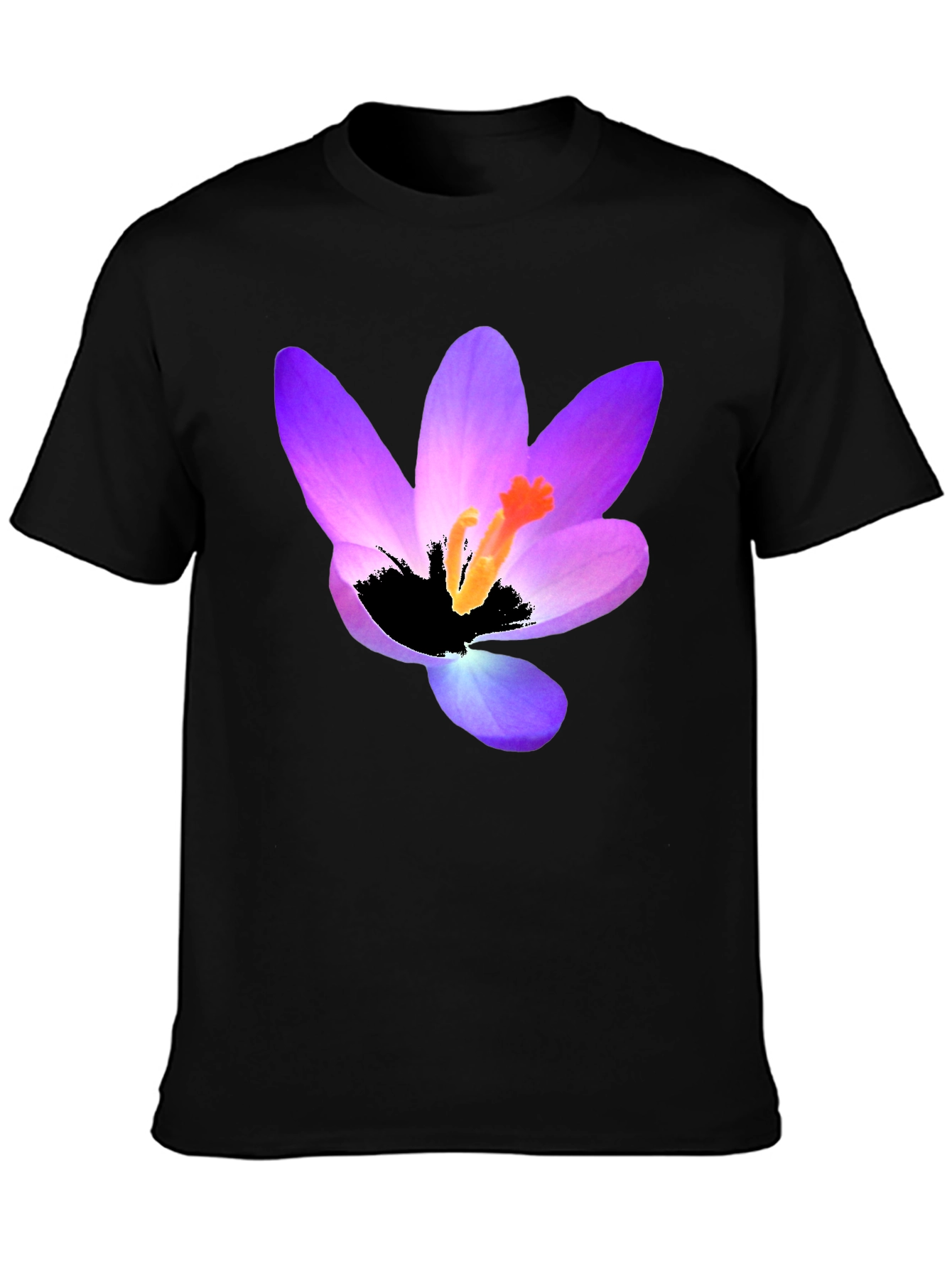 Floral Print Black T-Shirt - Stylish Mens Tee