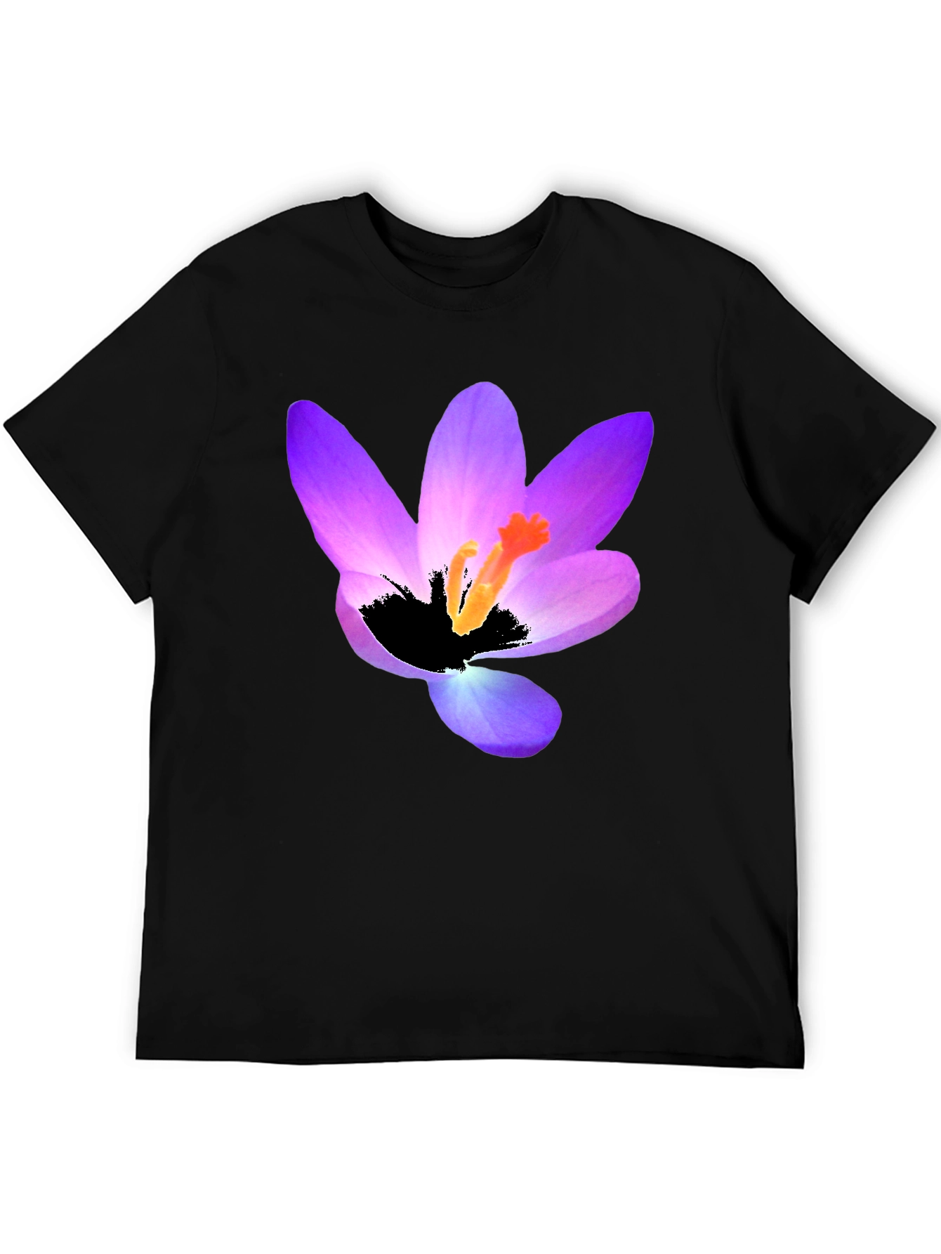 Floral Print Black T-Shirt - Stylish Mens Tee