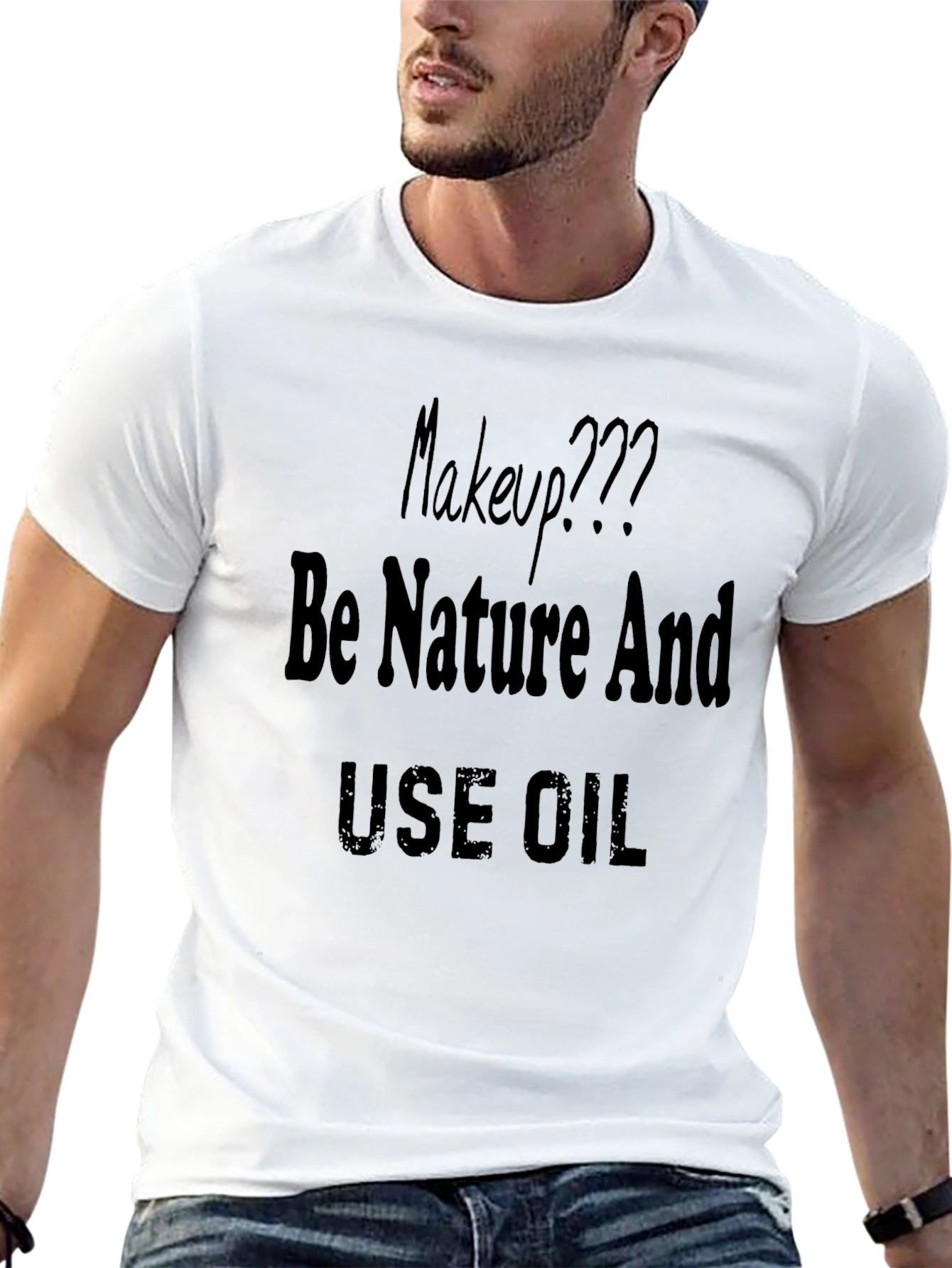 Be Nature And Use Oil Black T-Shirt