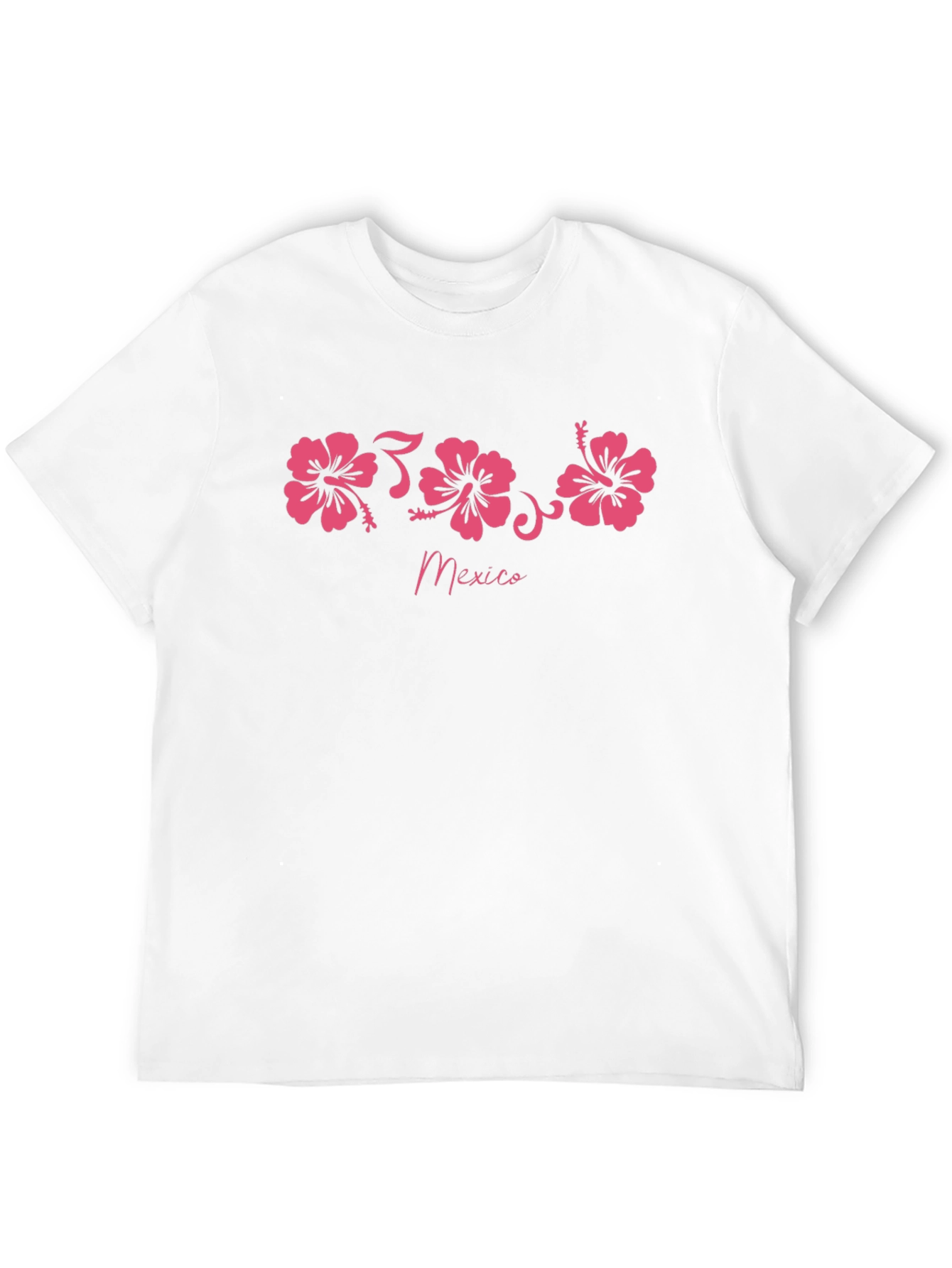 Mexico Hibiscus Flower Black T-Shirt