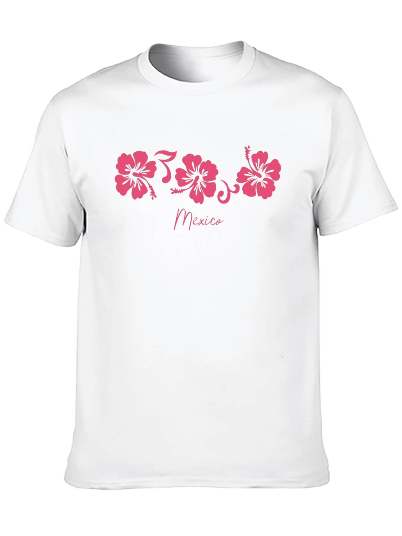 Mexico Hibiscus Flower Black T-Shirt