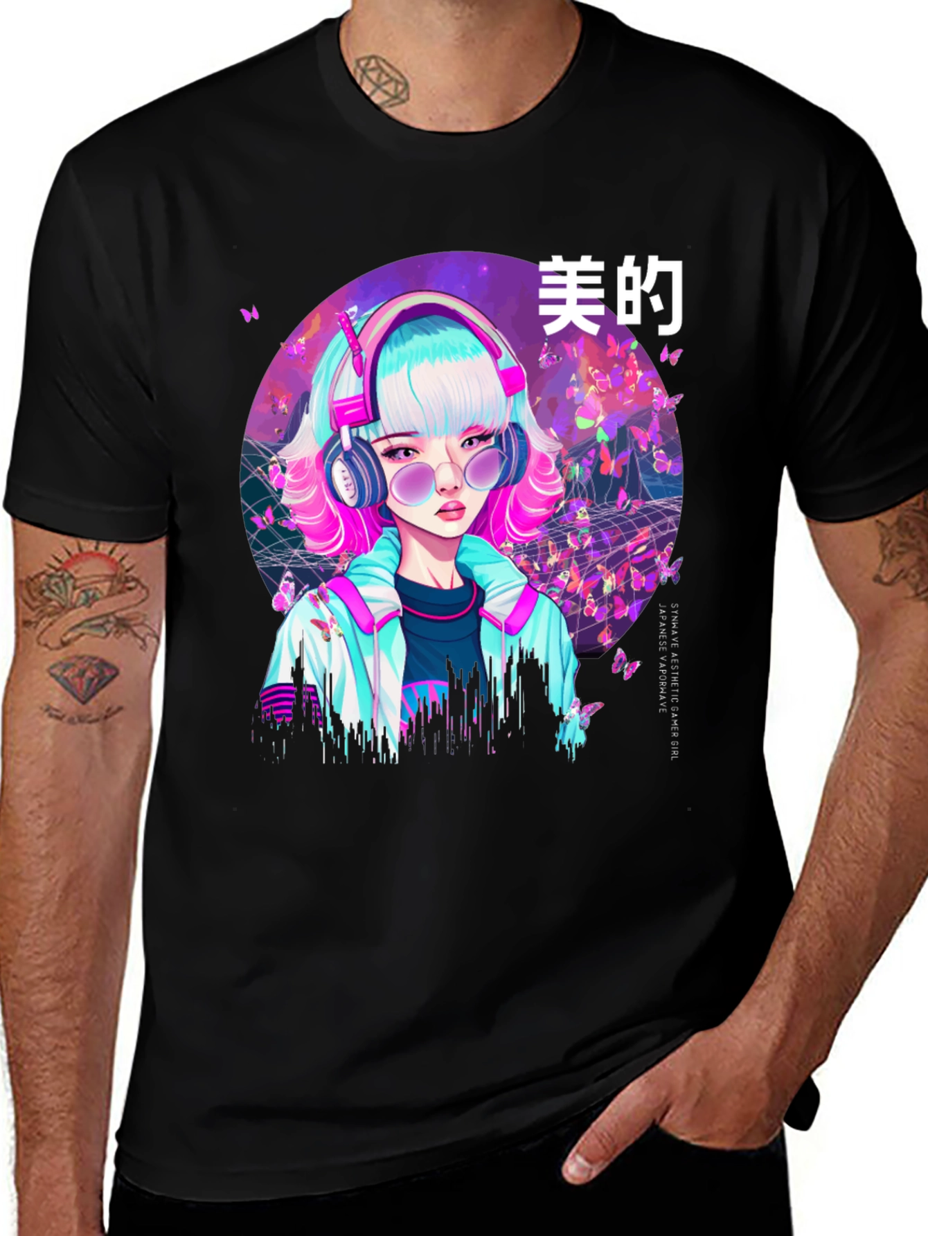 Vaporwave Aesthetic Anime Girl T-Shirt