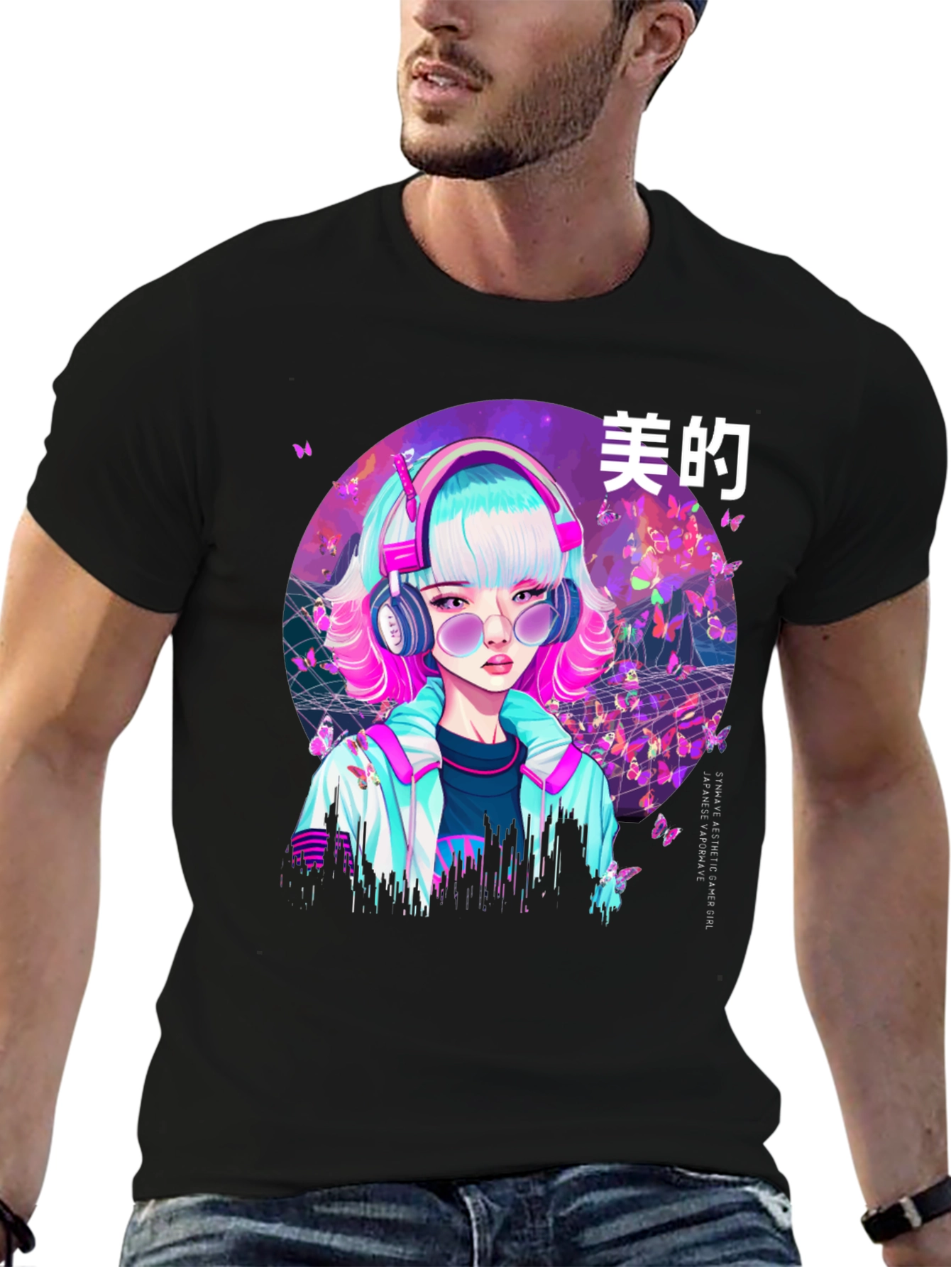Vaporwave Aesthetic Anime Girl T-Shirt