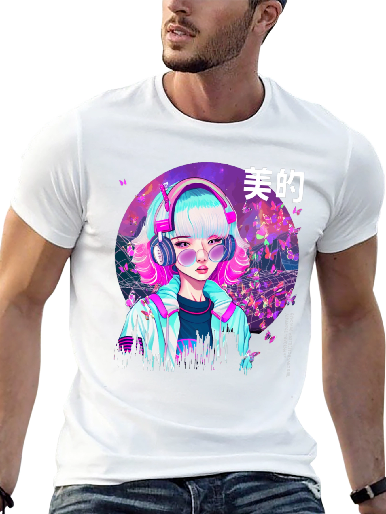 Vaporwave Aesthetic Anime Girl T-Shirt
