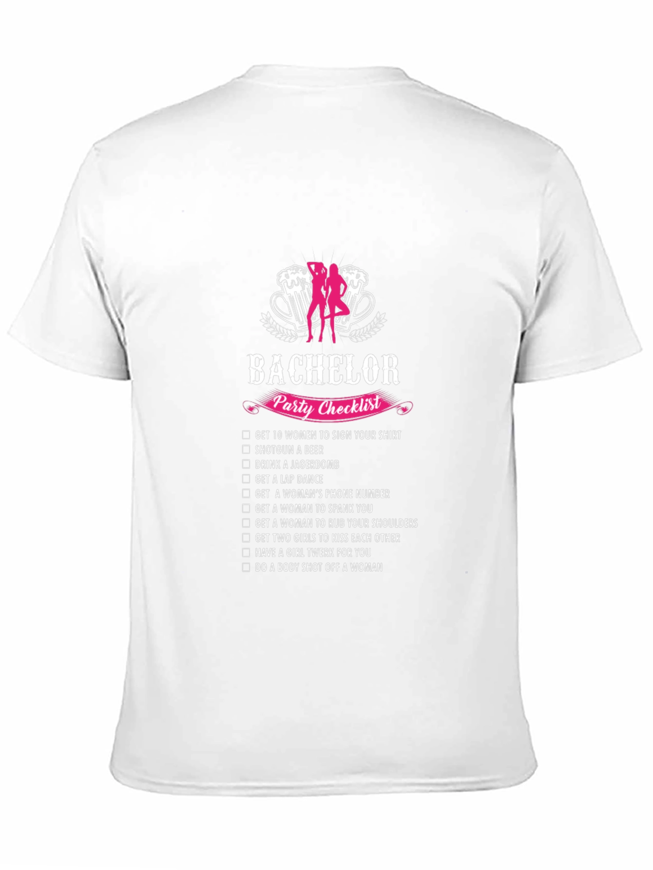 Bachelor Party Checklist Graphic Tee