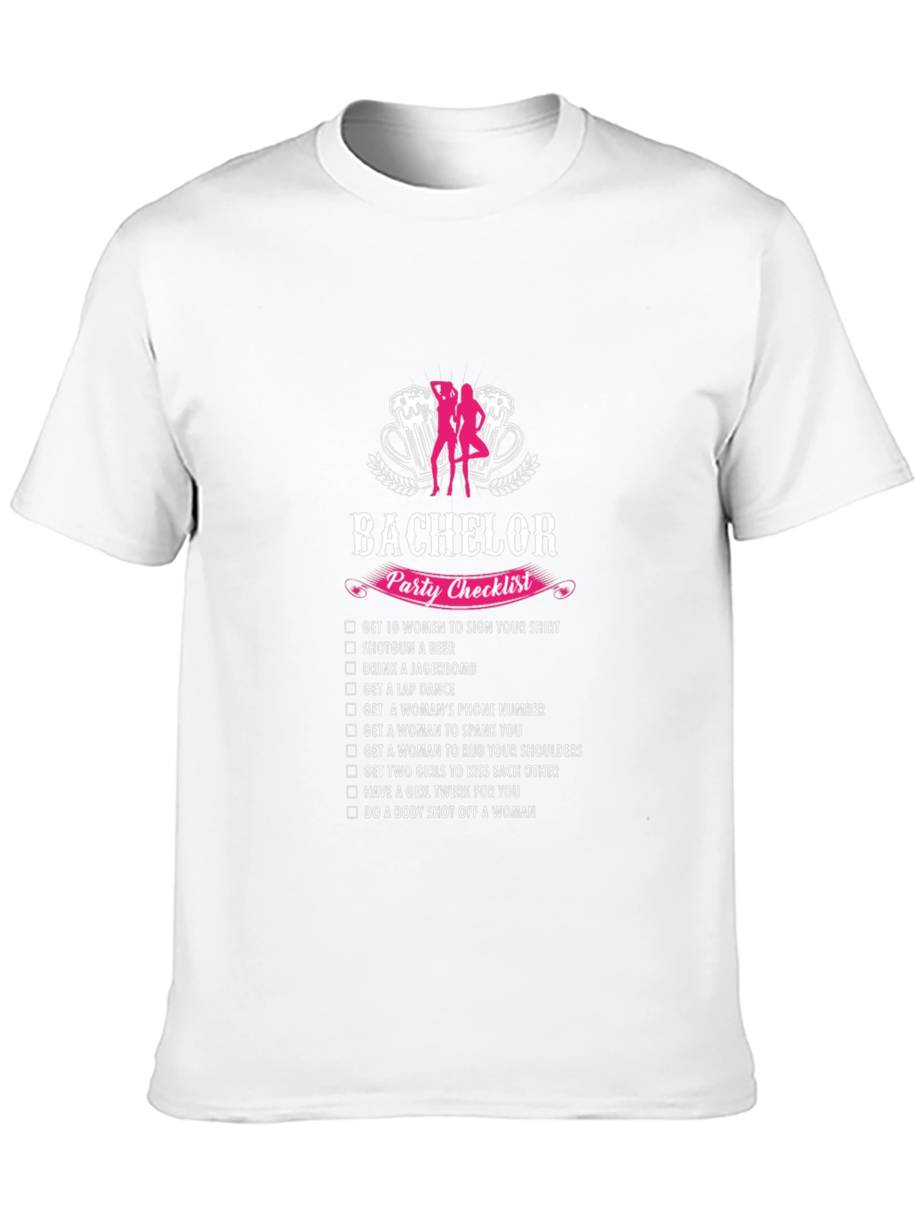 Bachelor Party Checklist Graphic Tee