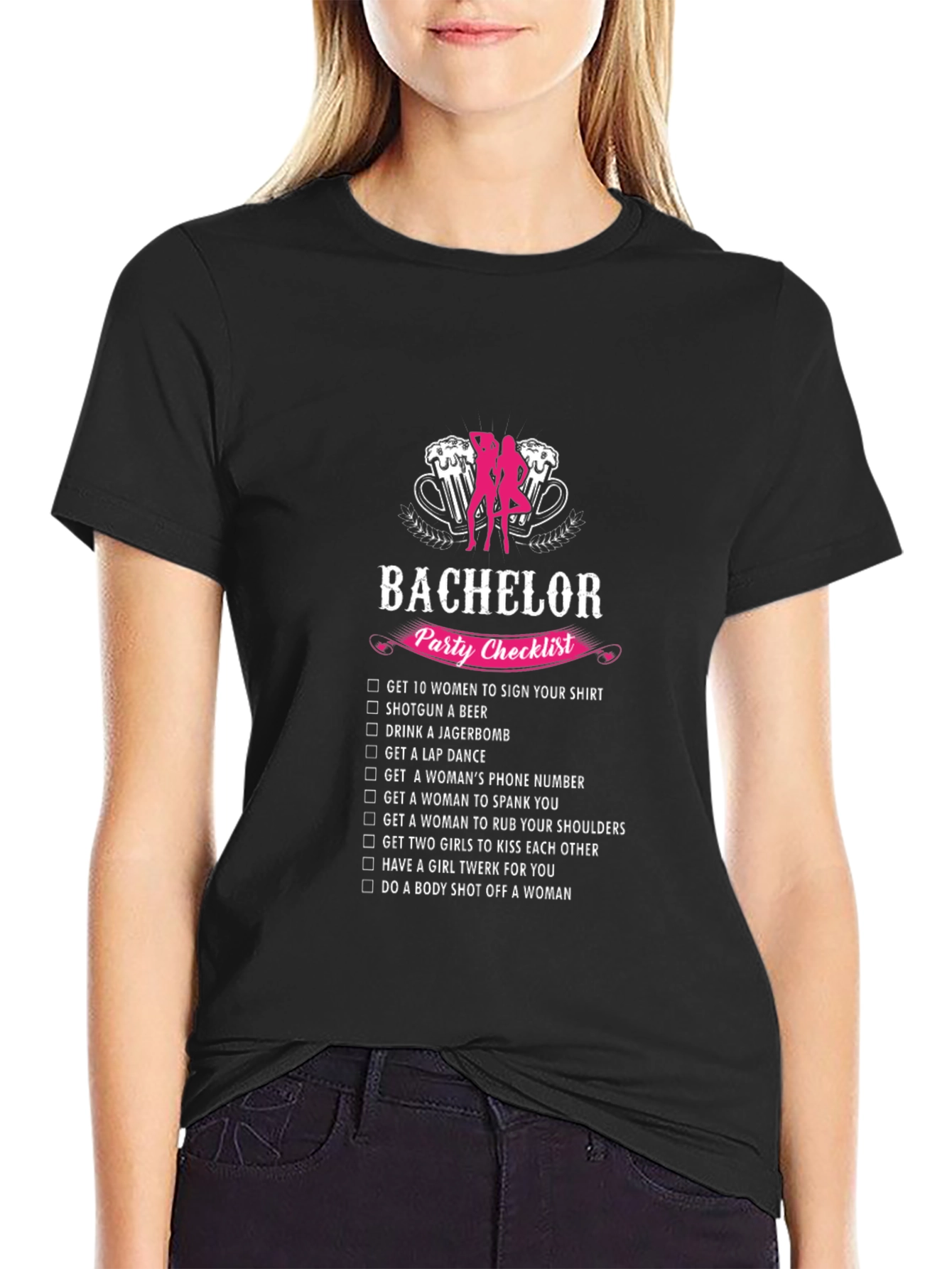 Bachelor Party Checklist Graphic Tee