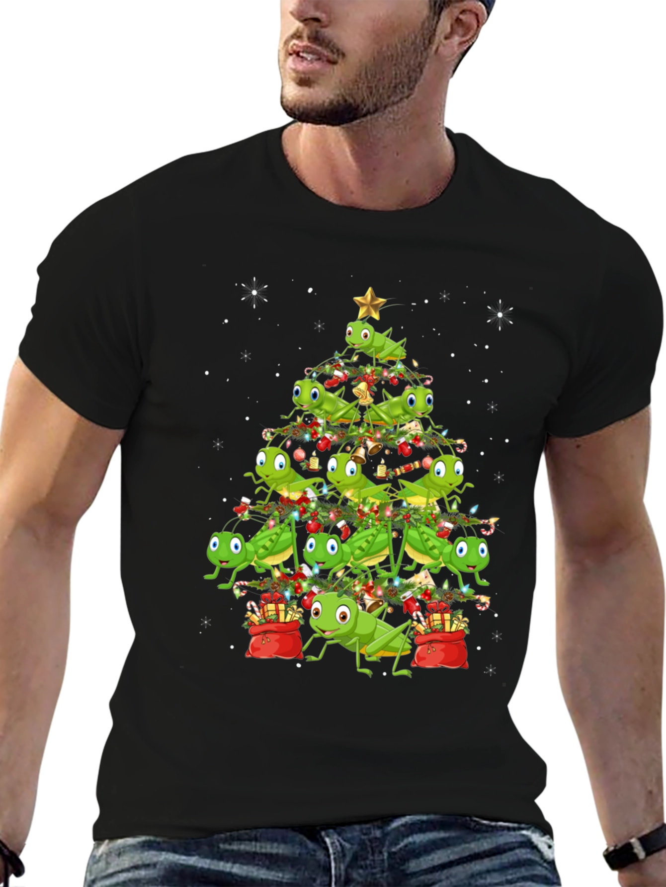 Grasshopper Christmas Tree Graphic Tee