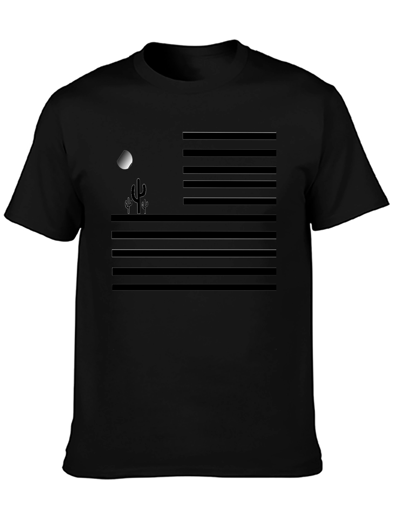 Desert Moon Graphic Tee - Mens Black T-Shirt