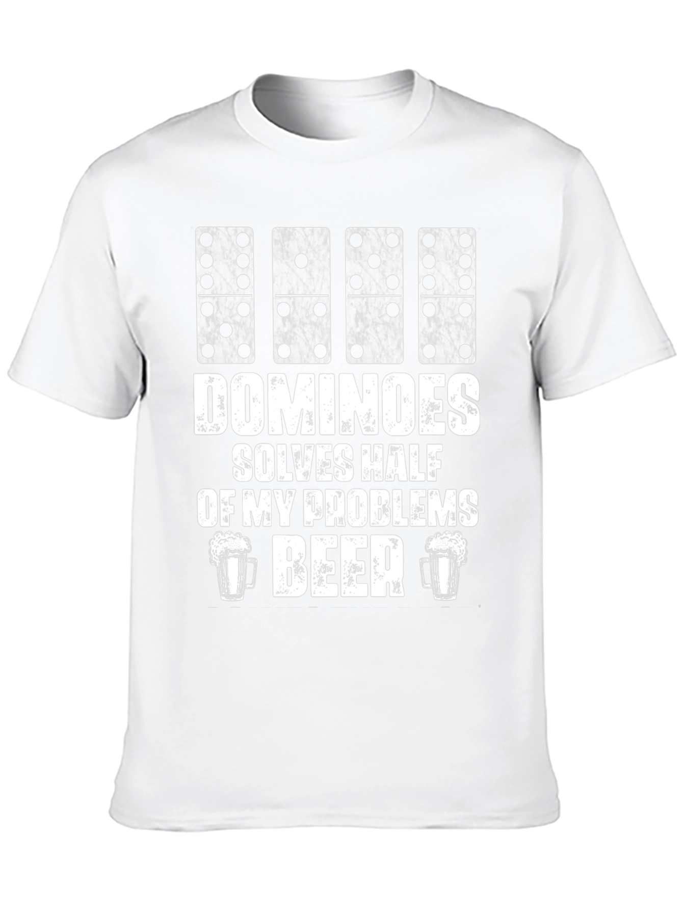 Dominoes & Beer T-Shirt - Solves Half My Problems
