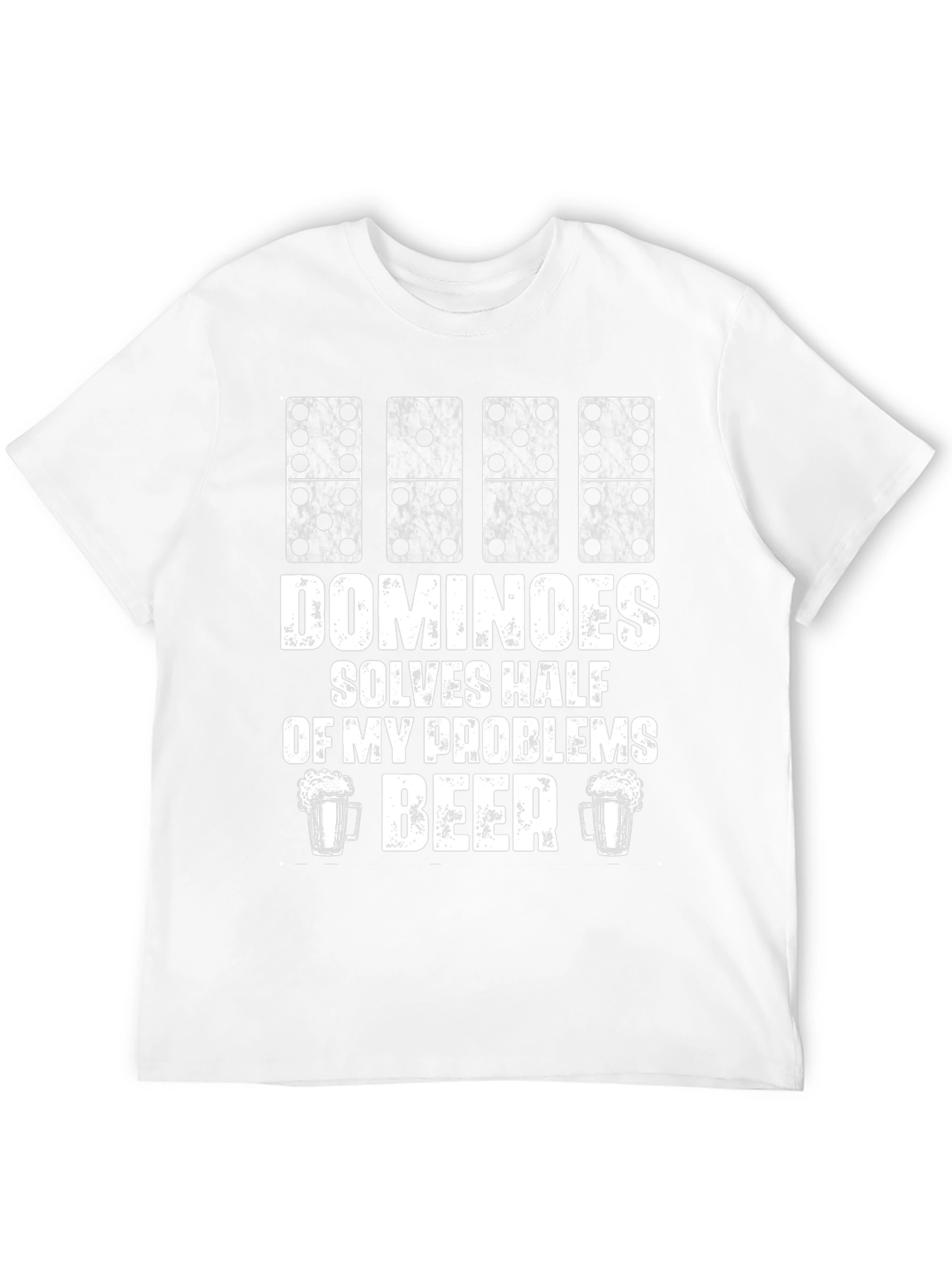 Dominoes & Beer T-Shirt - Solves Half My Problems