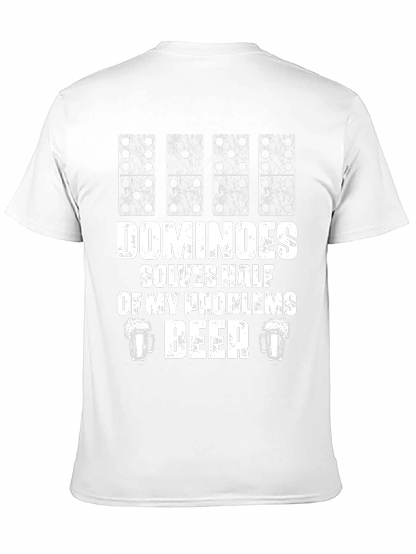 Dominoes & Beer T-Shirt - Solves Half My Problems