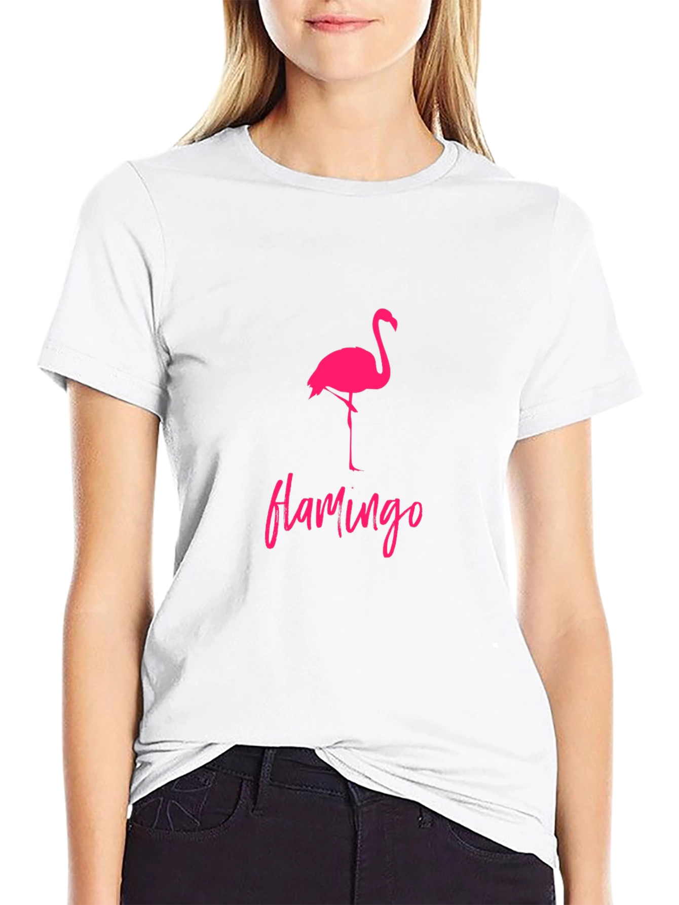 Flamingo Graphic Tee - Tropical Style