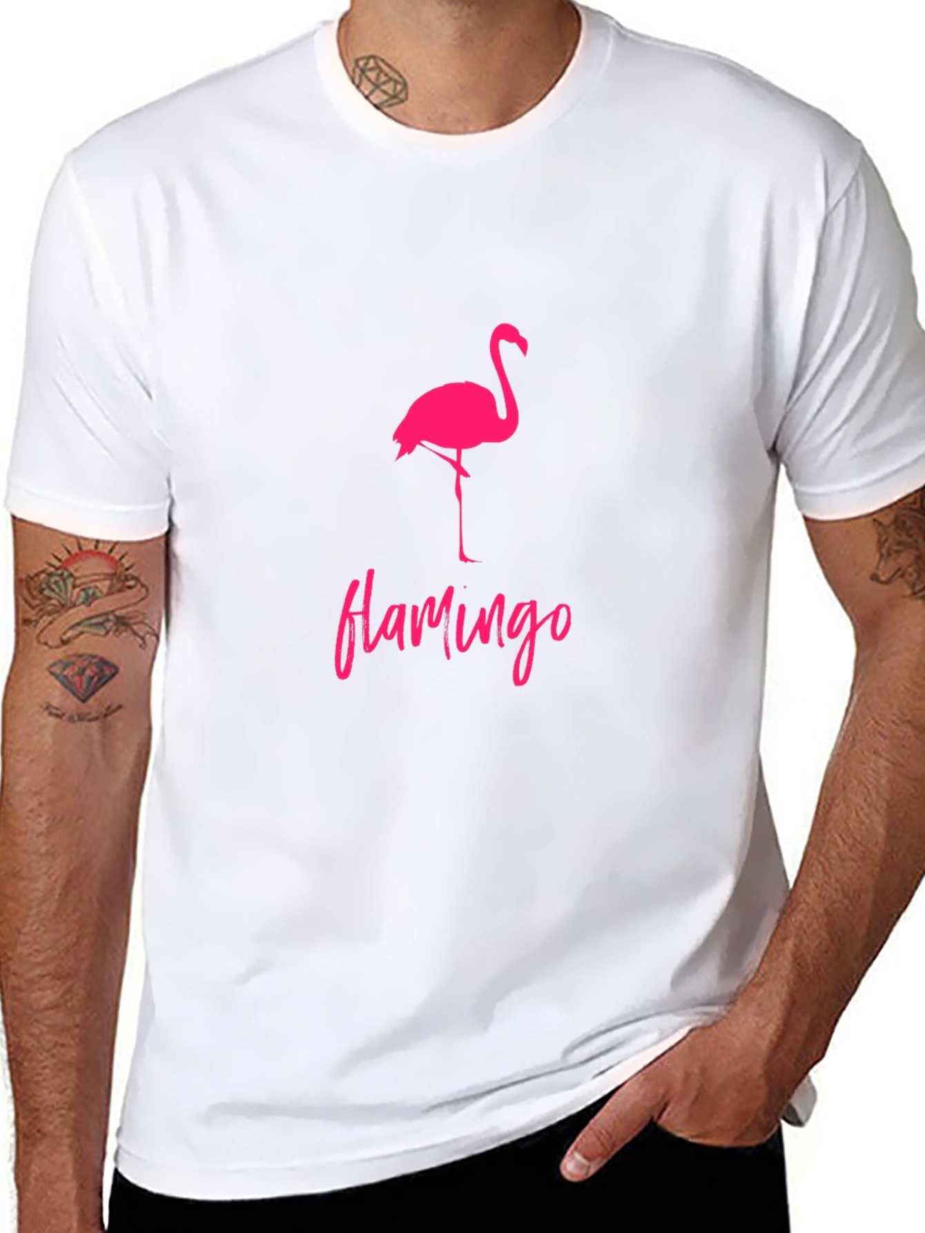 Flamingo Graphic Tee - Tropical Style