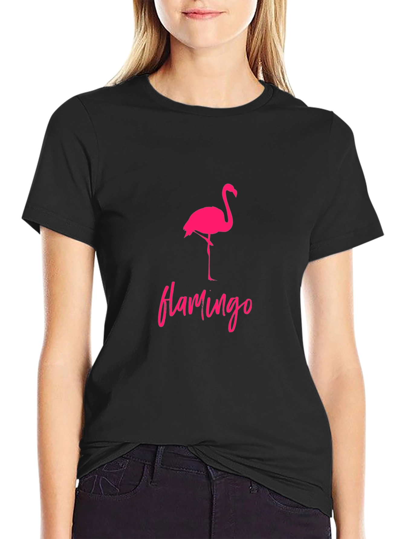 Flamingo Graphic Tee - Tropical Style