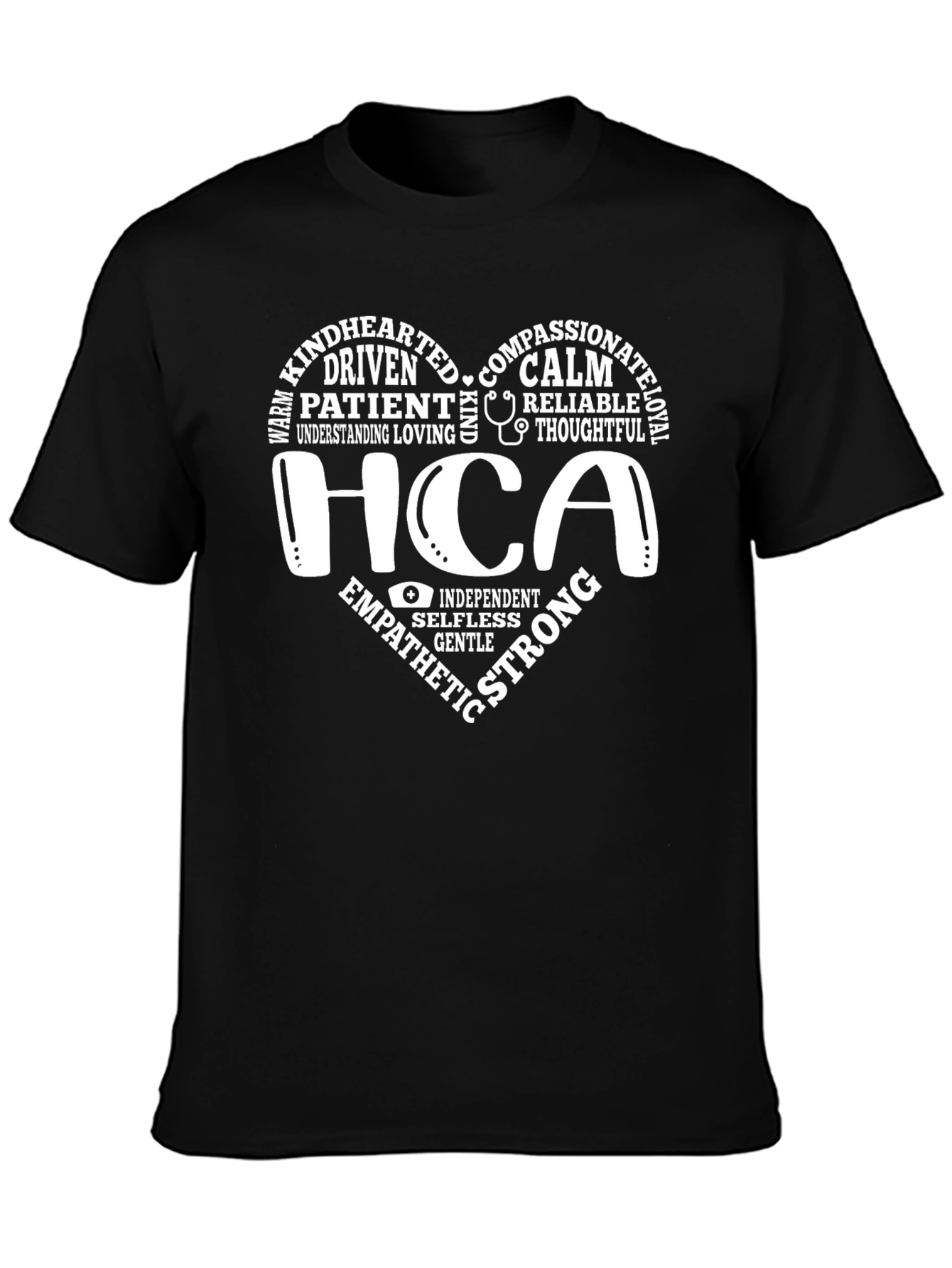 HCA Heart Graphic T-Shirt - Home Care Assistant Appreciation