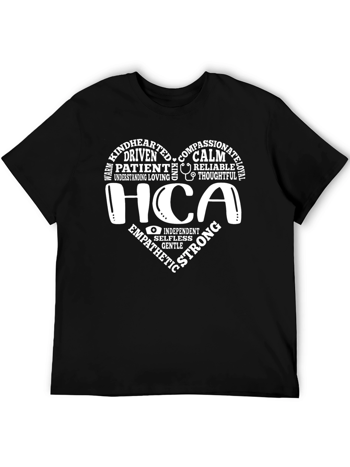 HCA Heart Graphic T-Shirt - Home Care Assistant Appreciation
