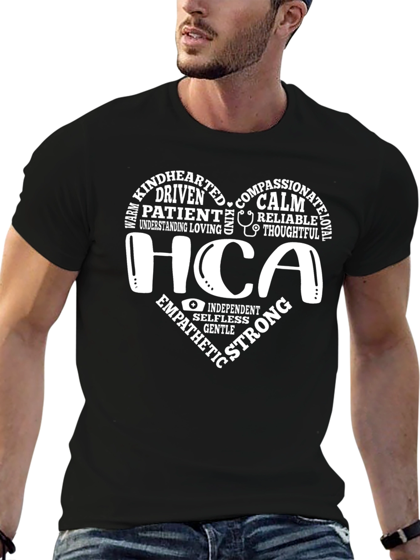 HCA Heart Graphic T-Shirt - Home Care Assistant Appreciation