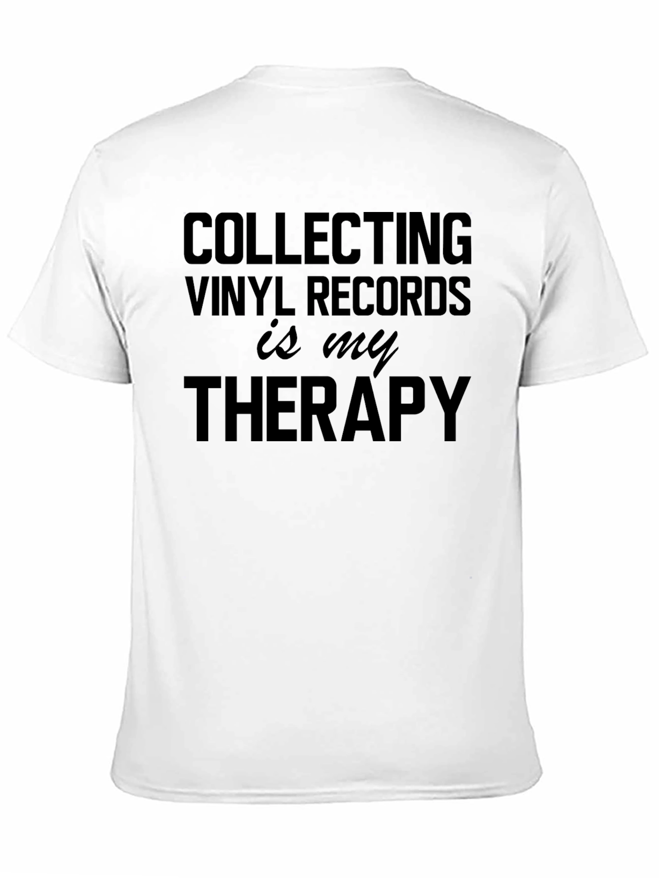 Vinyl Records Therapy T-Shirt - Black