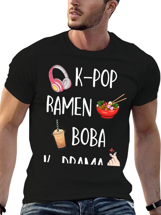 K-Pop Ramen Boba K-Drama T-Shirt