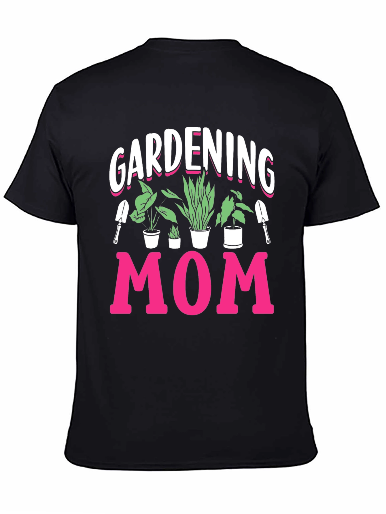 Gardening Mom T-Shirt - Black Casual Tee
