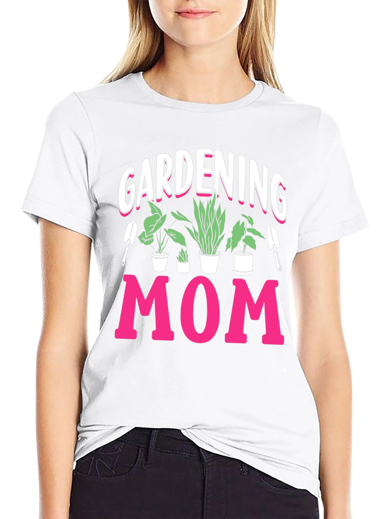 Gardening Mom T-Shirt - Black Casual Tee
