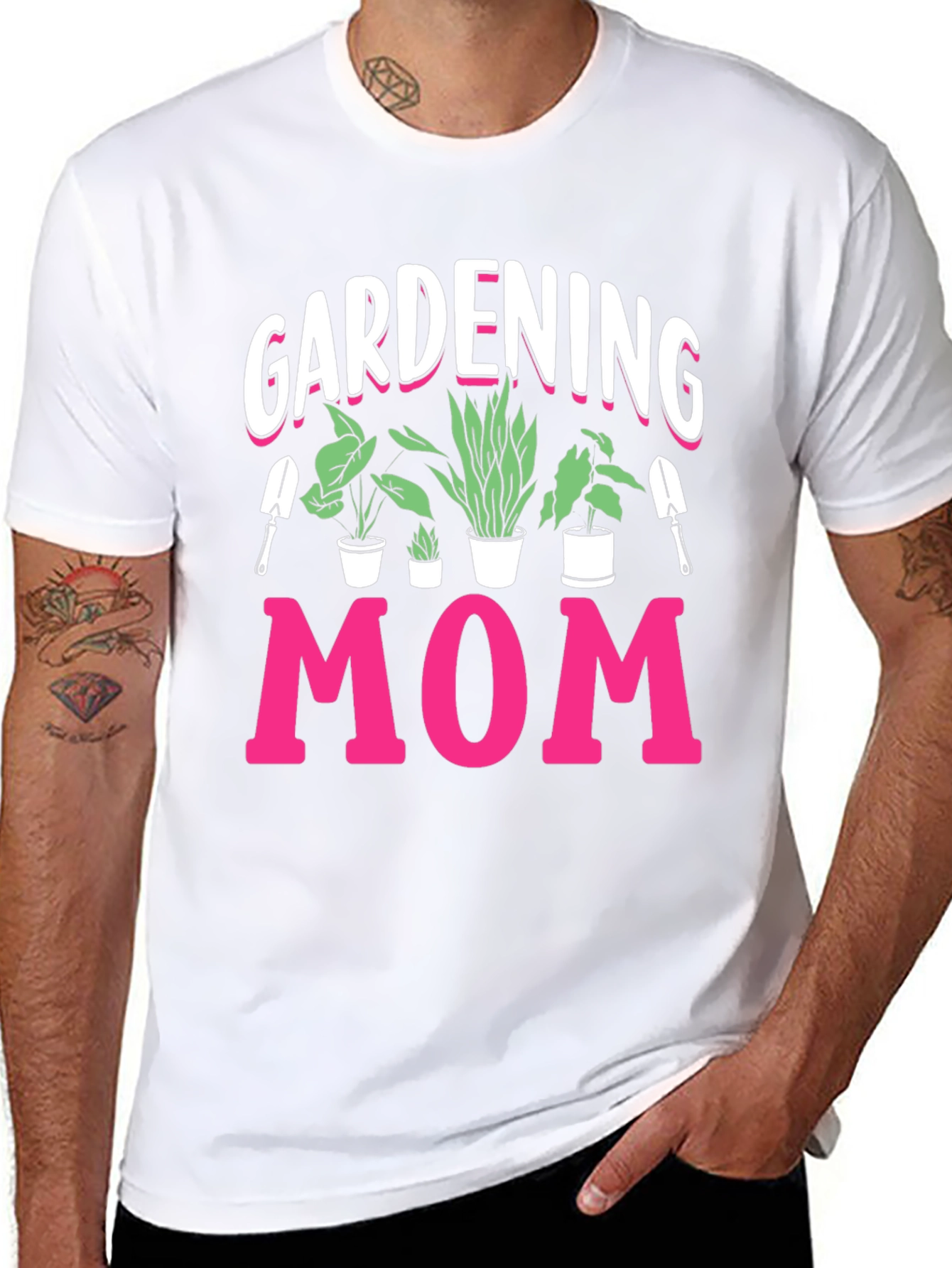 Gardening Mom T-Shirt - Black Casual Tee