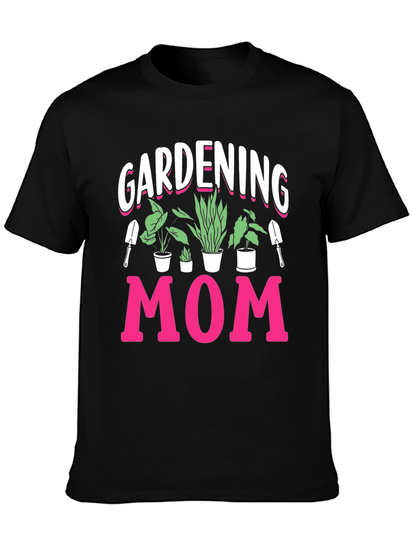 Gardening Mom T-Shirt - Black Casual Tee
