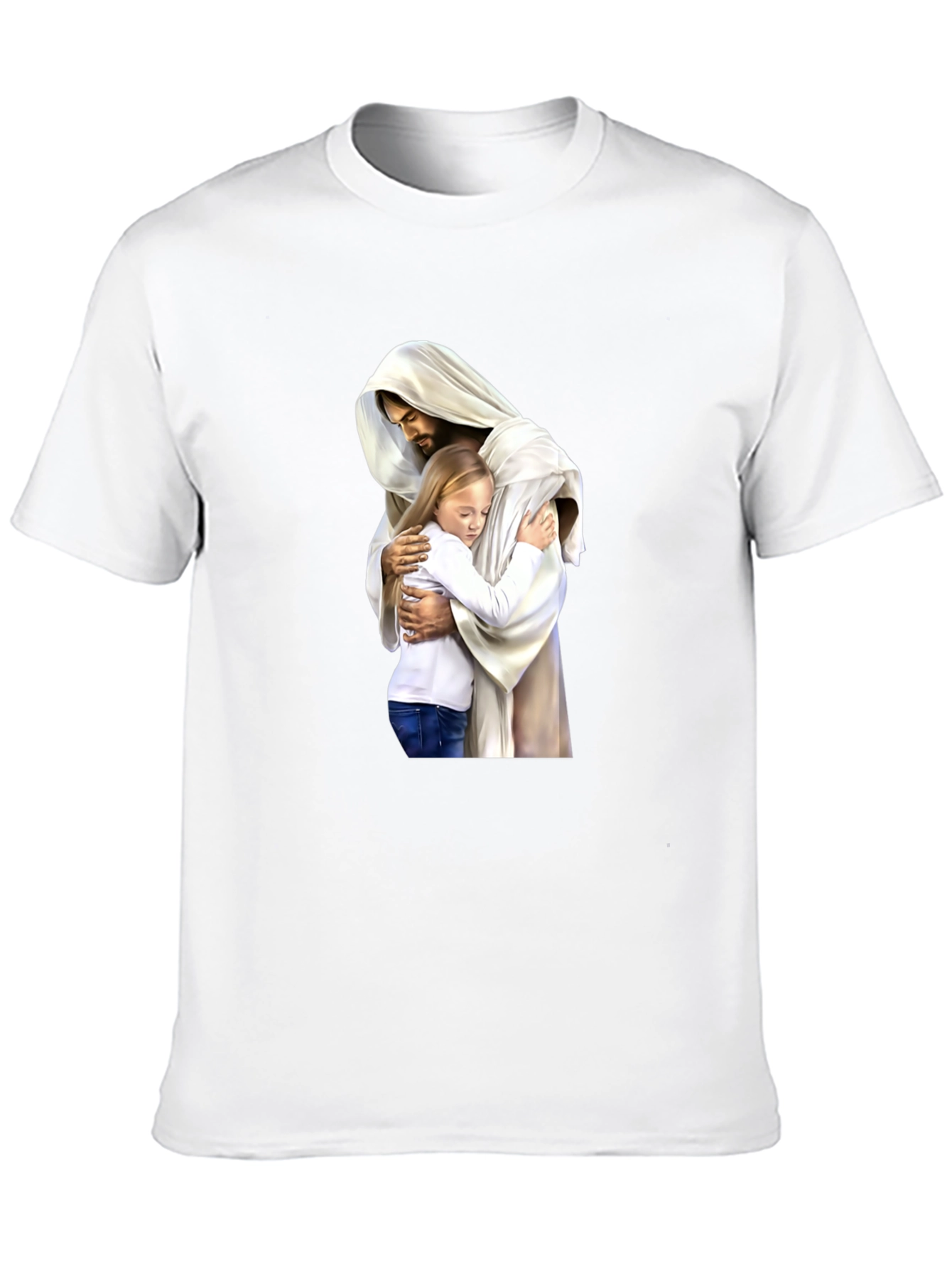 Jesus Hugging Child Graphic T-Shirt
