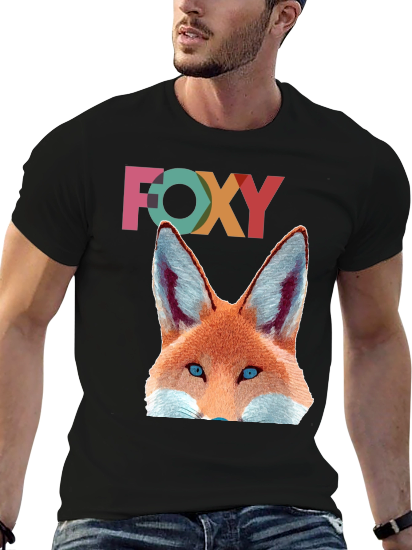 Foxy T-Shirt - Mens Black Graphic Tee