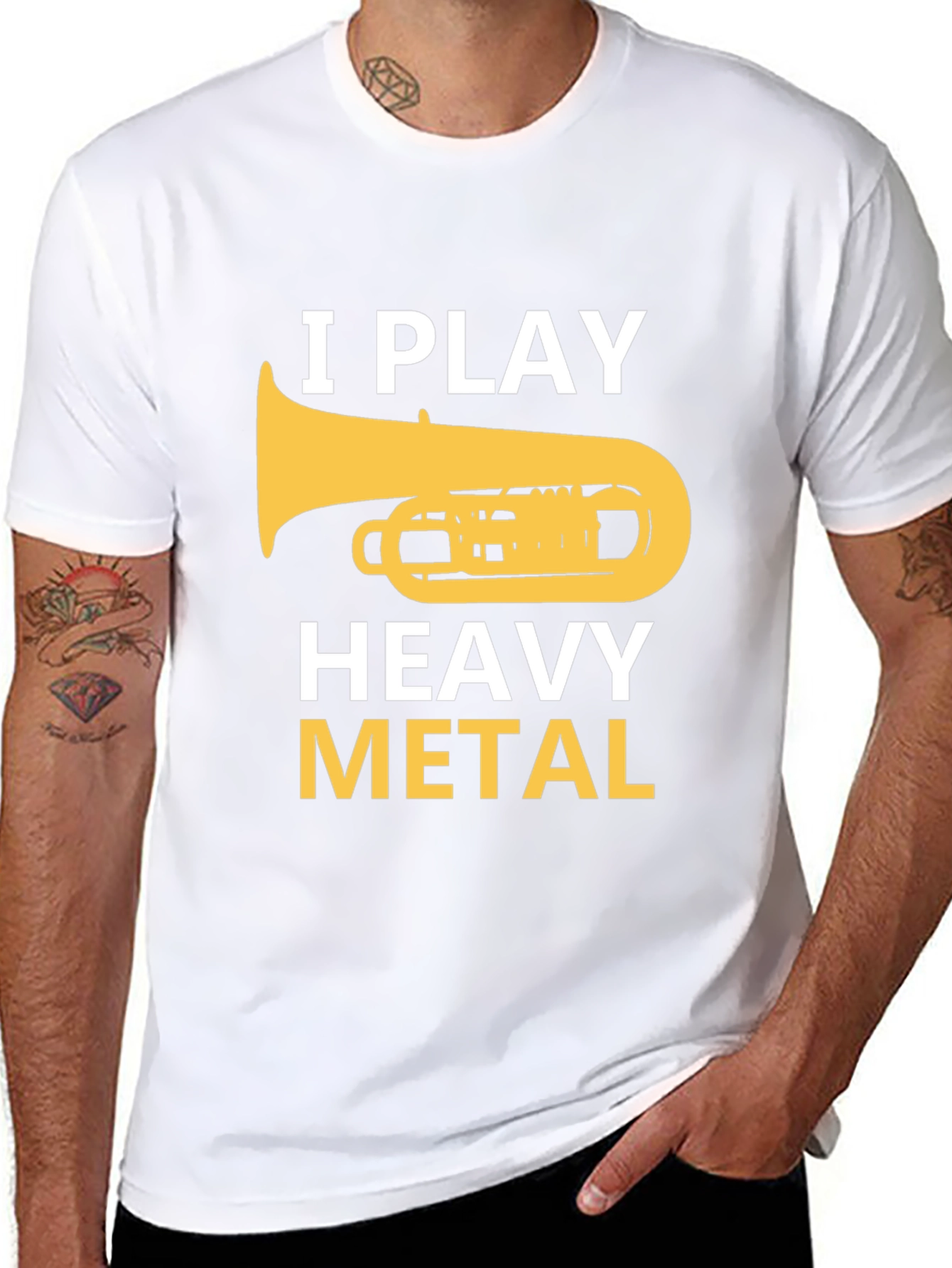 I Play Heavy Metal Tuba Musician Graphic Tee