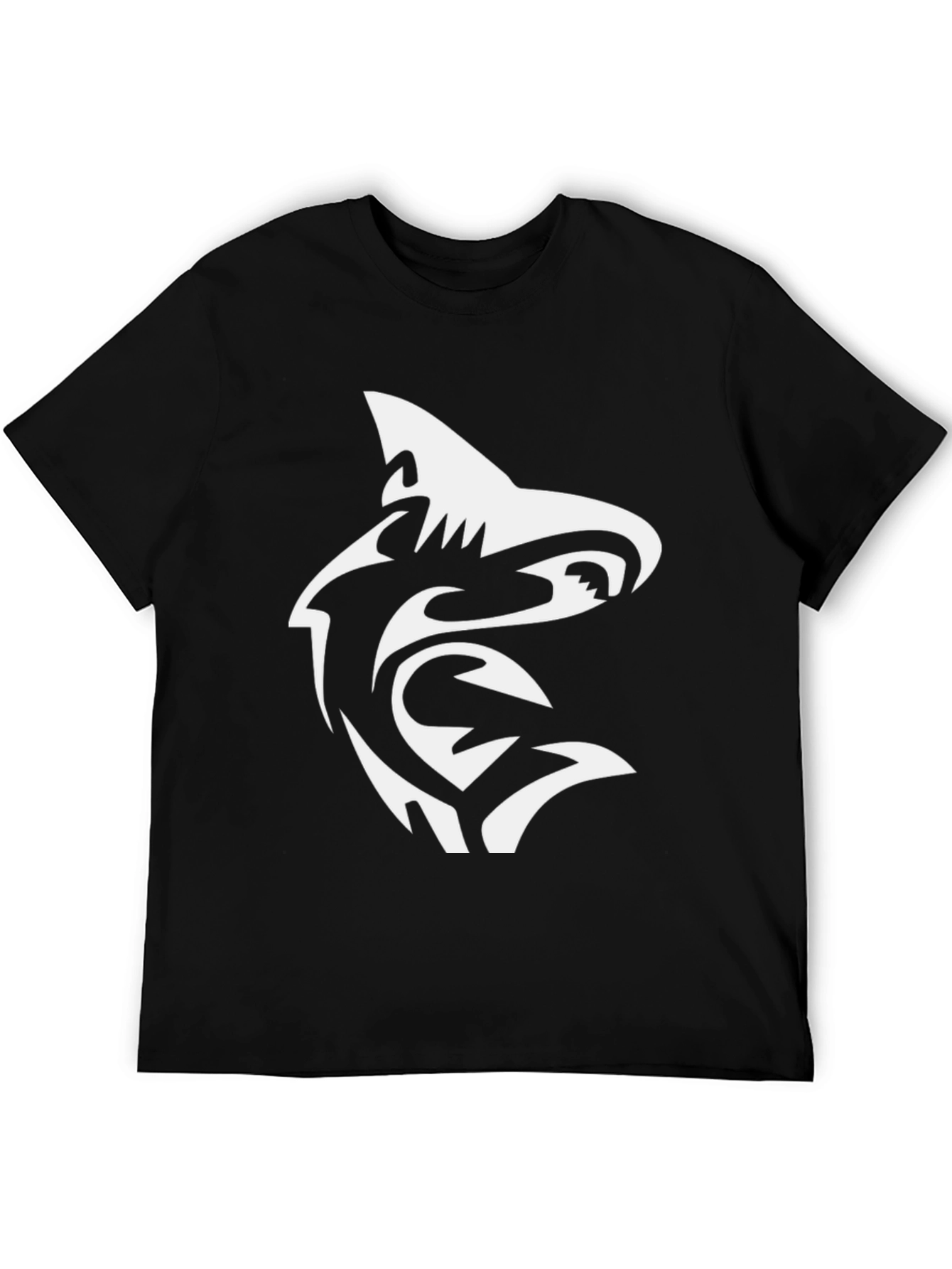 Black T-Shirt with Shark Graphic