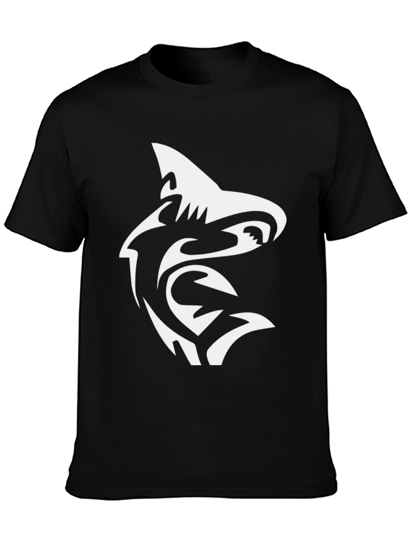 Black T-Shirt with Shark Graphic