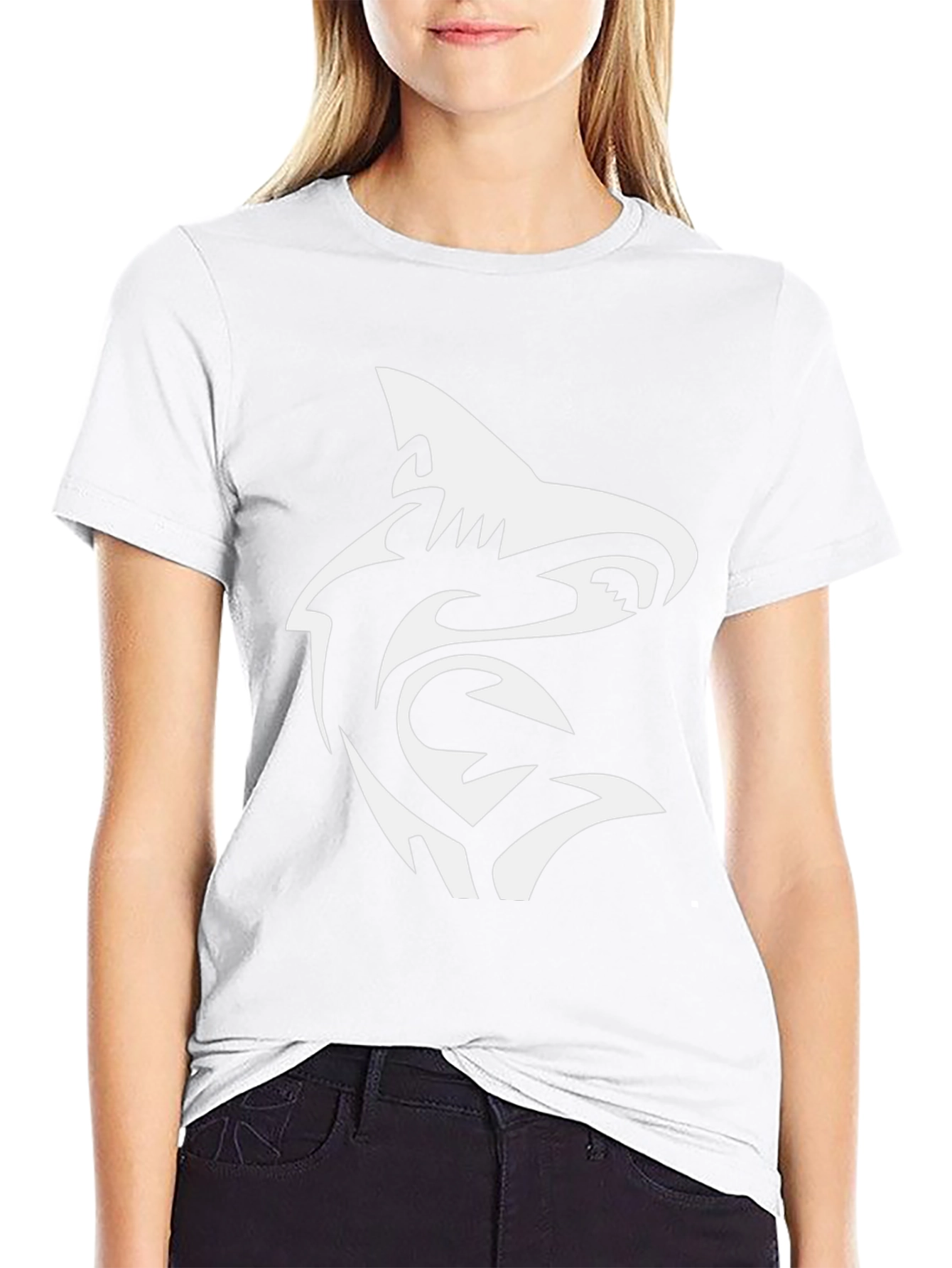Black T-Shirt with Shark Graphic