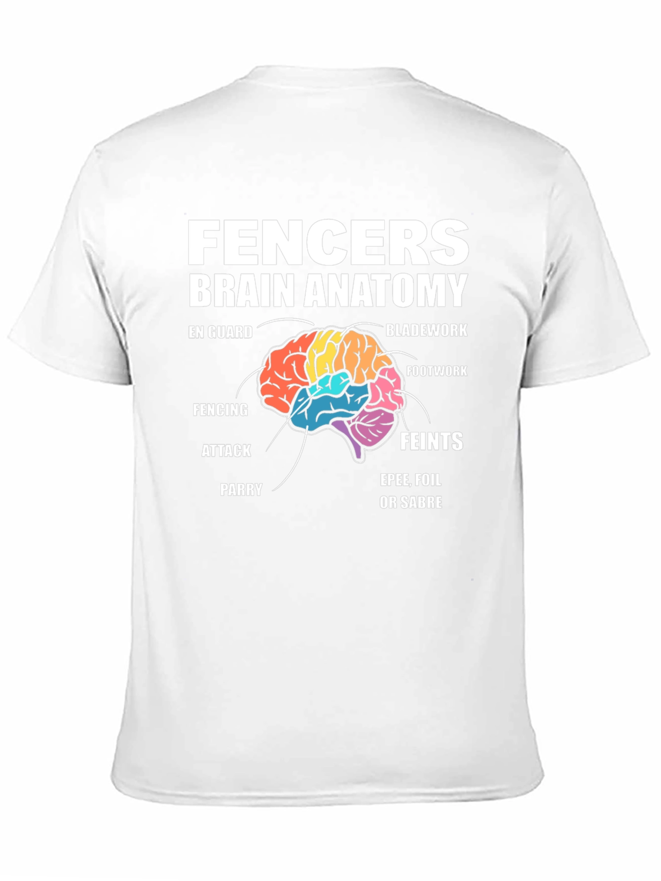 Fencer Brain Anatomy T-Shirt - Fencing Apparel
