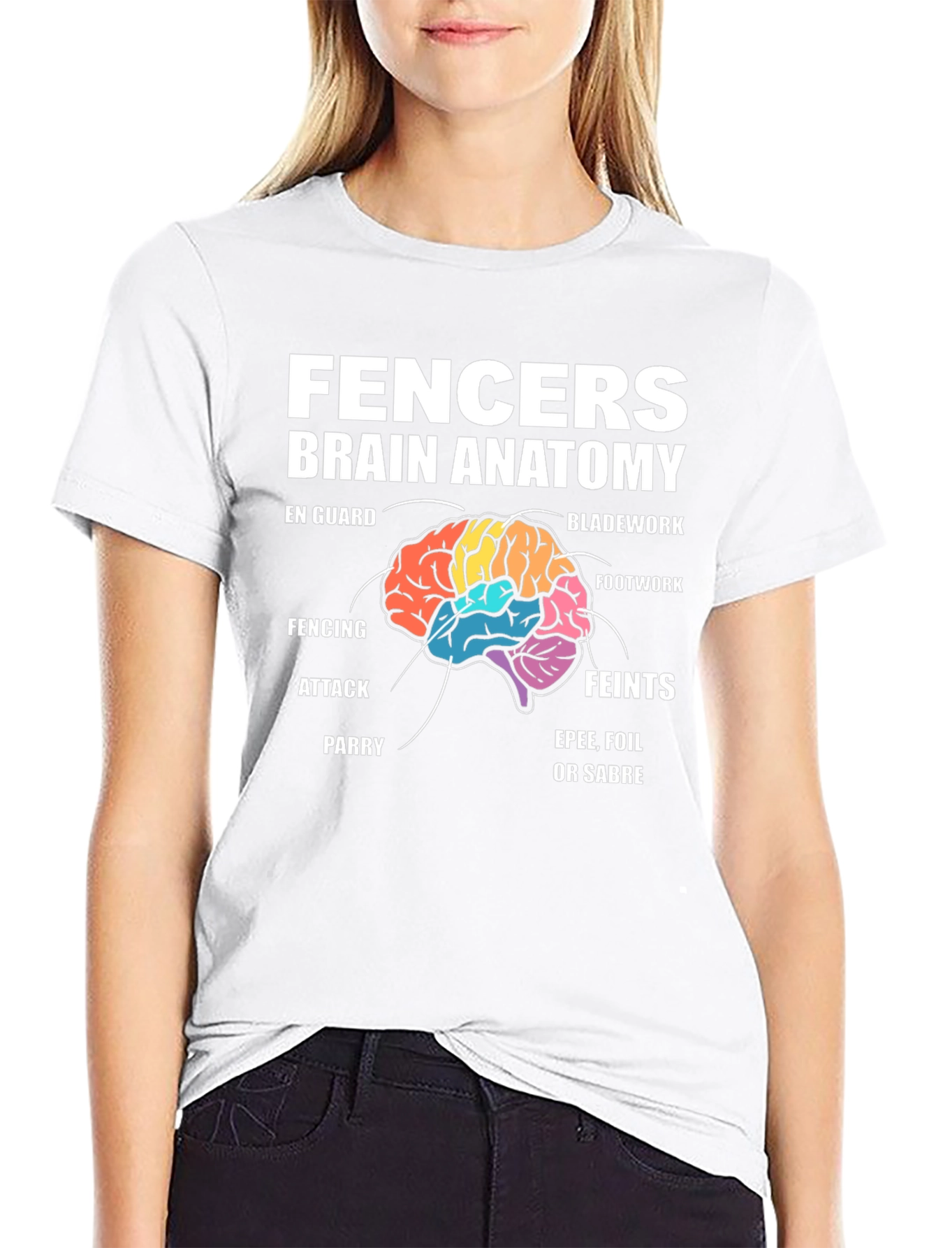 Fencer Brain Anatomy T-Shirt - Fencing Apparel