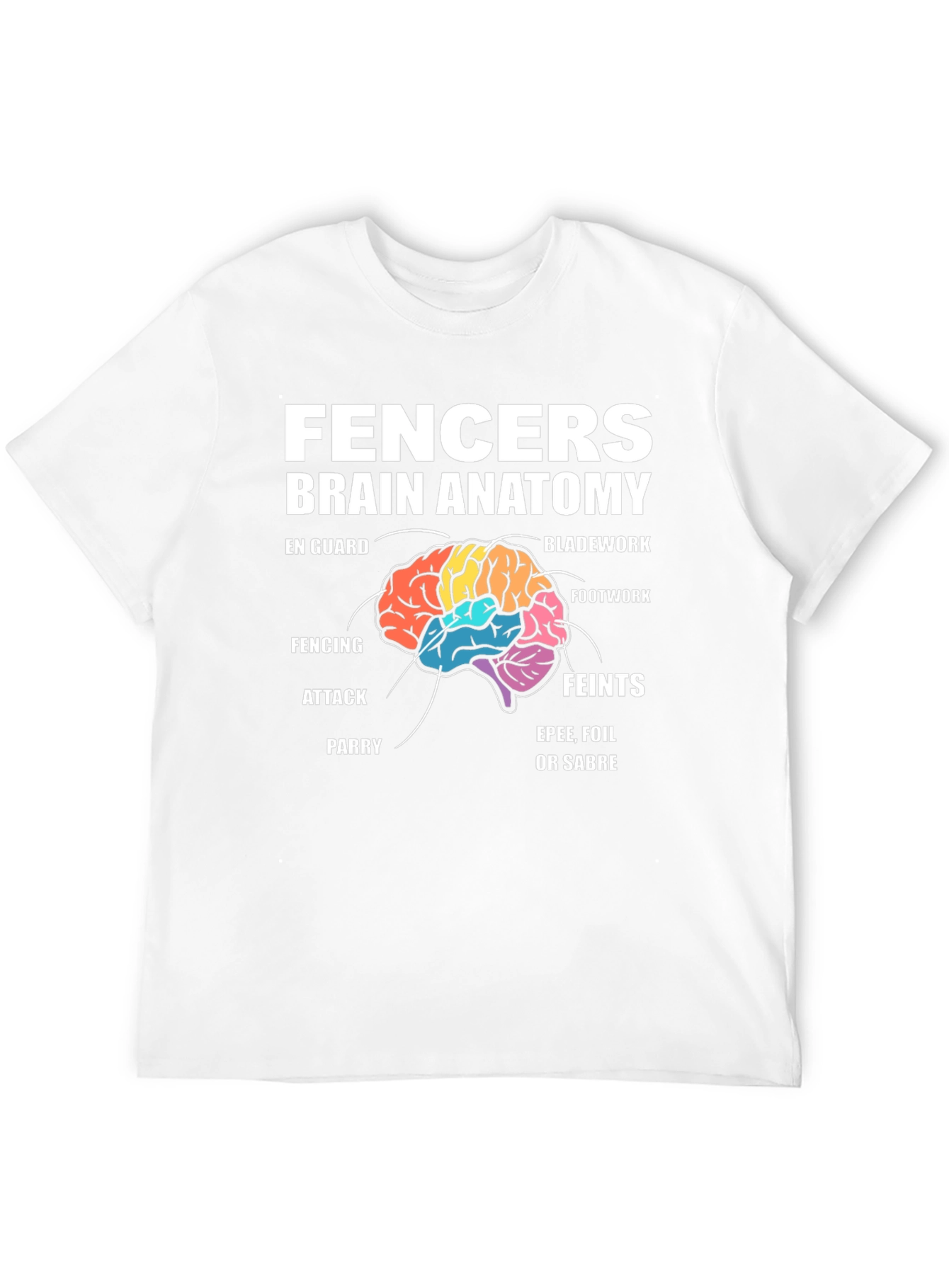 Fencer Brain Anatomy T-Shirt - Fencing Apparel