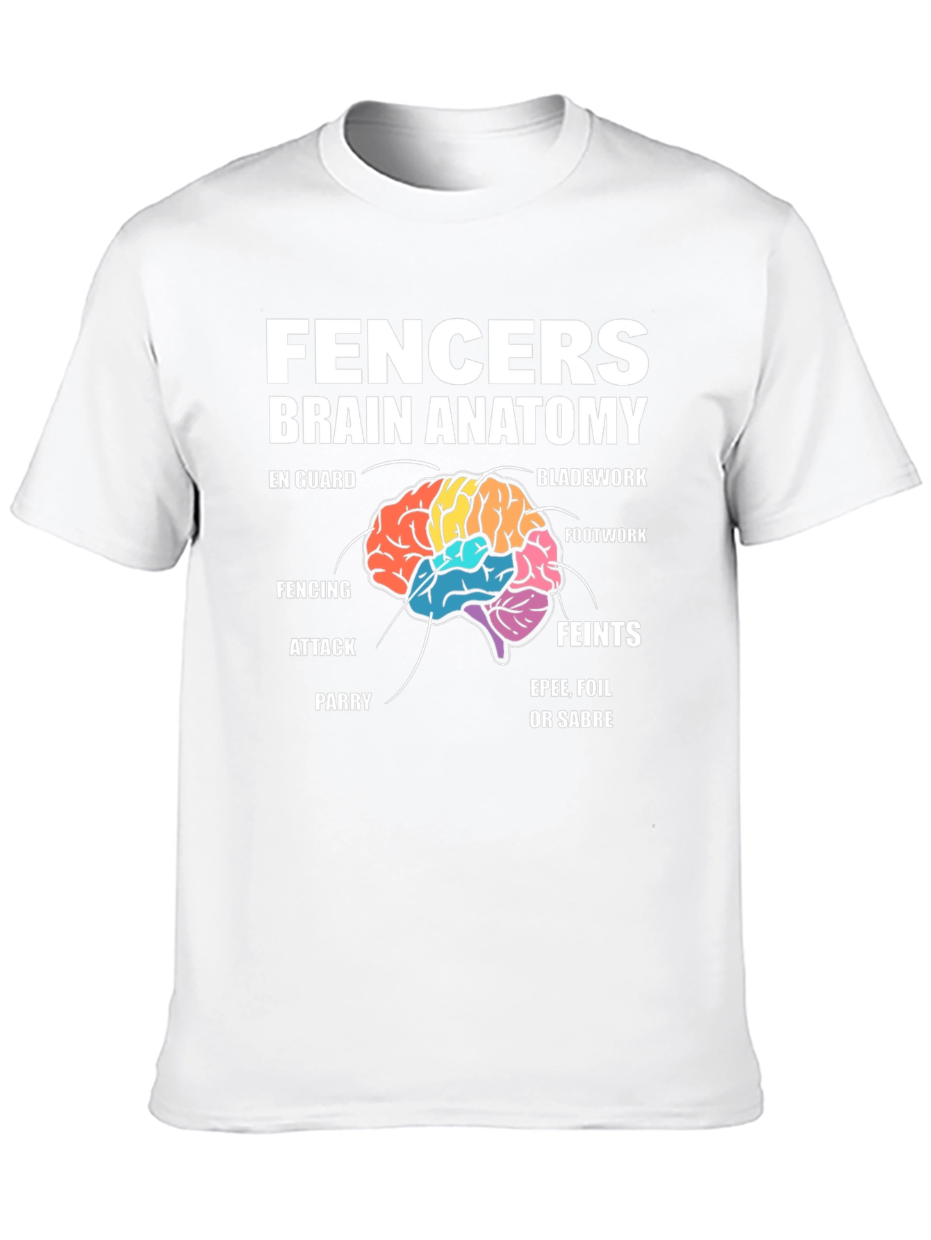 Fencer Brain Anatomy T-Shirt - Fencing Apparel