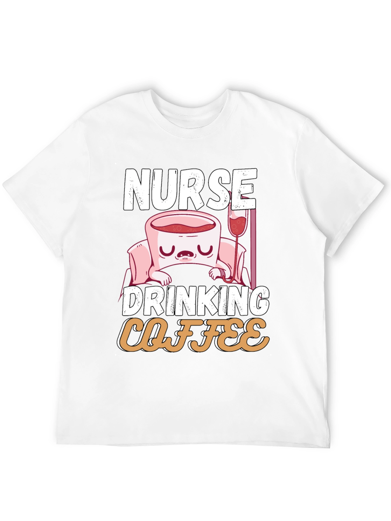 Nurse Drinking Coffee T-Shirt - Funny RN Tee