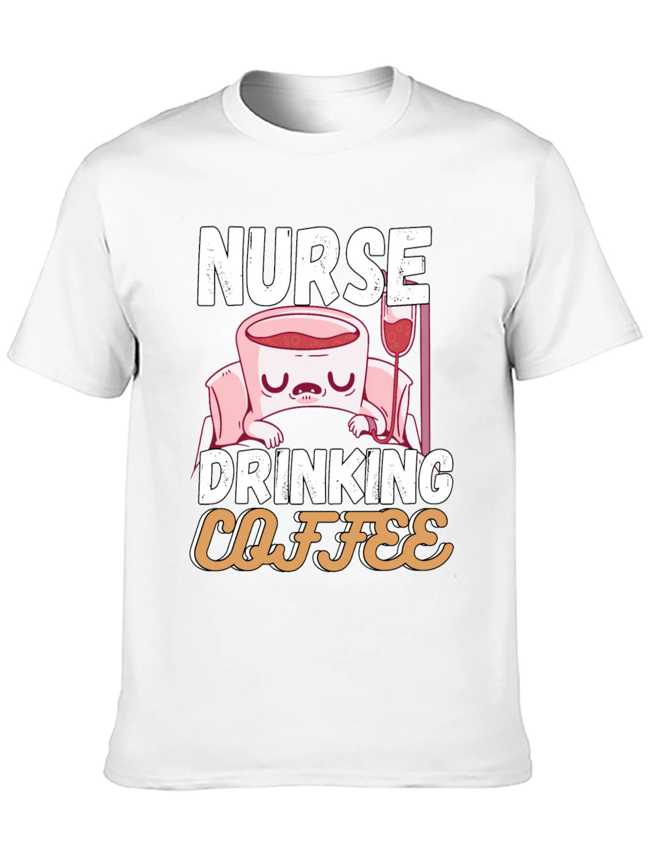 Nurse Drinking Coffee T-Shirt - Funny RN Tee