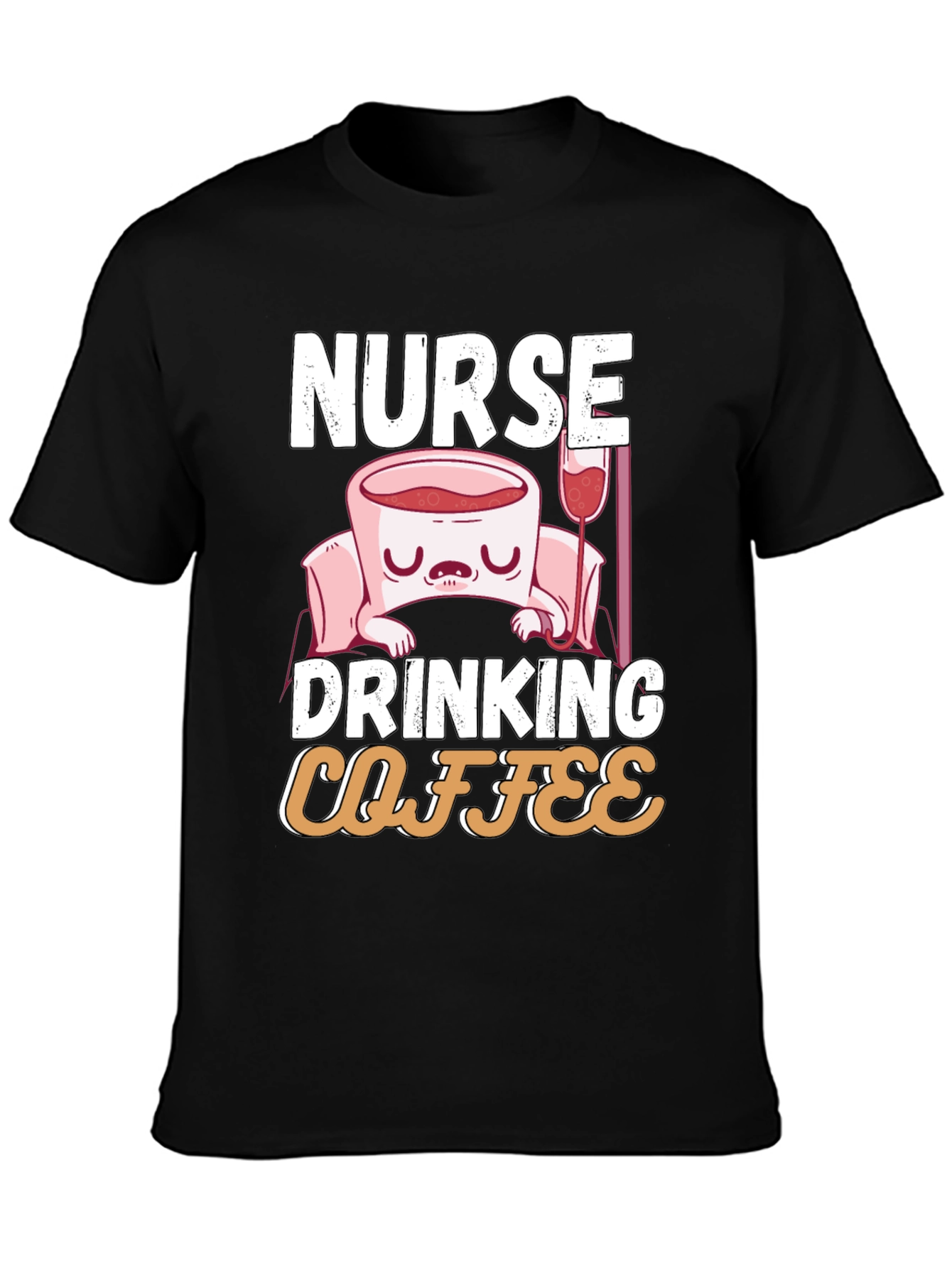 Nurse Drinking Coffee T-Shirt - Funny RN Tee