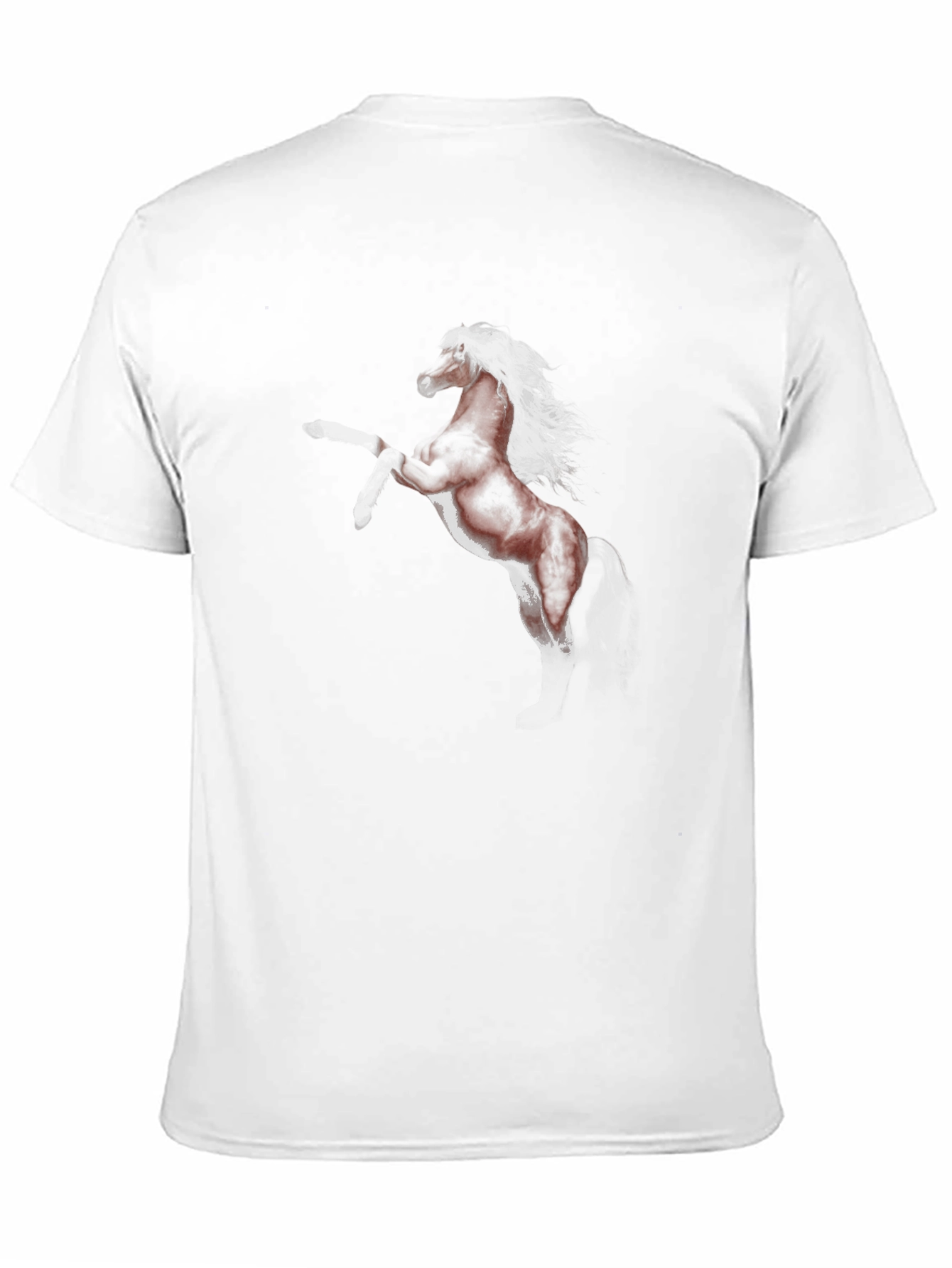 Black T-Shirt with Horse Graphic