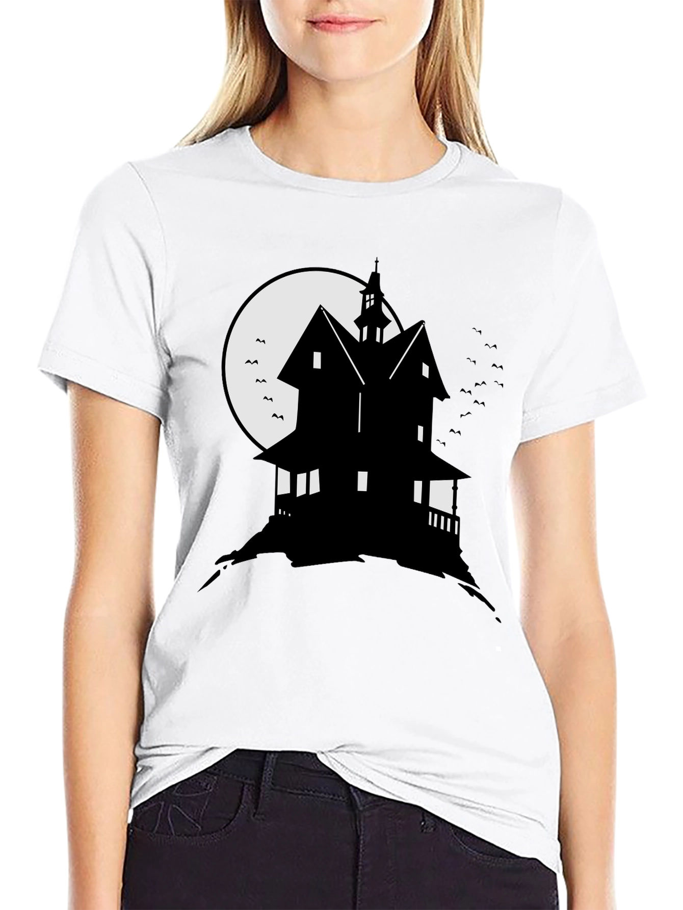 Halloween Haunted House T-Shirt Spooky Season Tee
