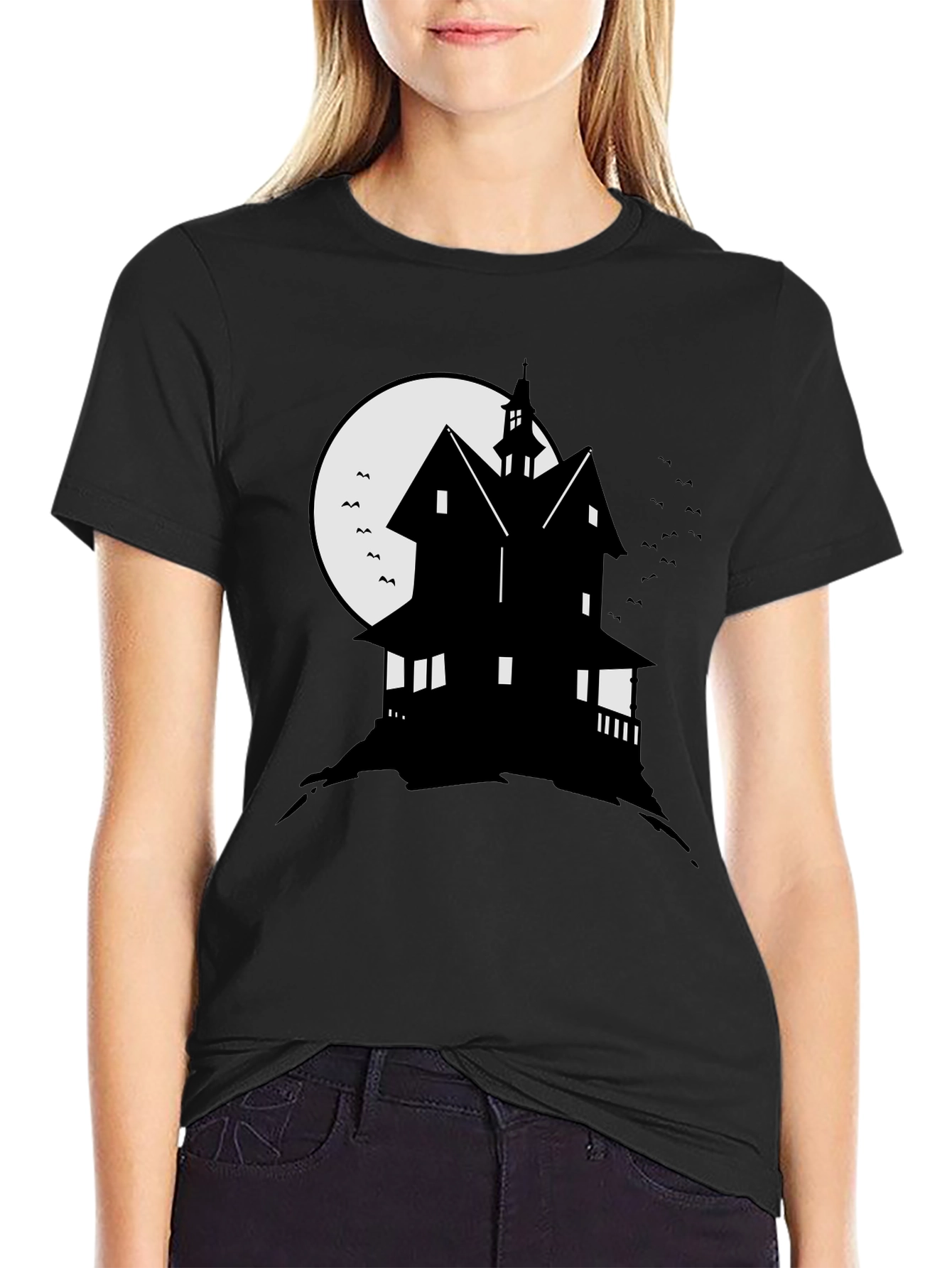 Halloween Haunted House T-Shirt Spooky Season Tee