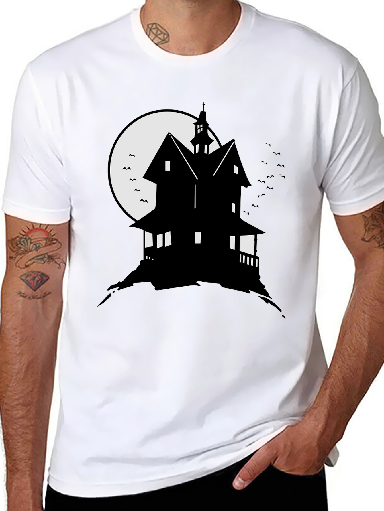 Halloween Haunted House T-Shirt Spooky Season Tee