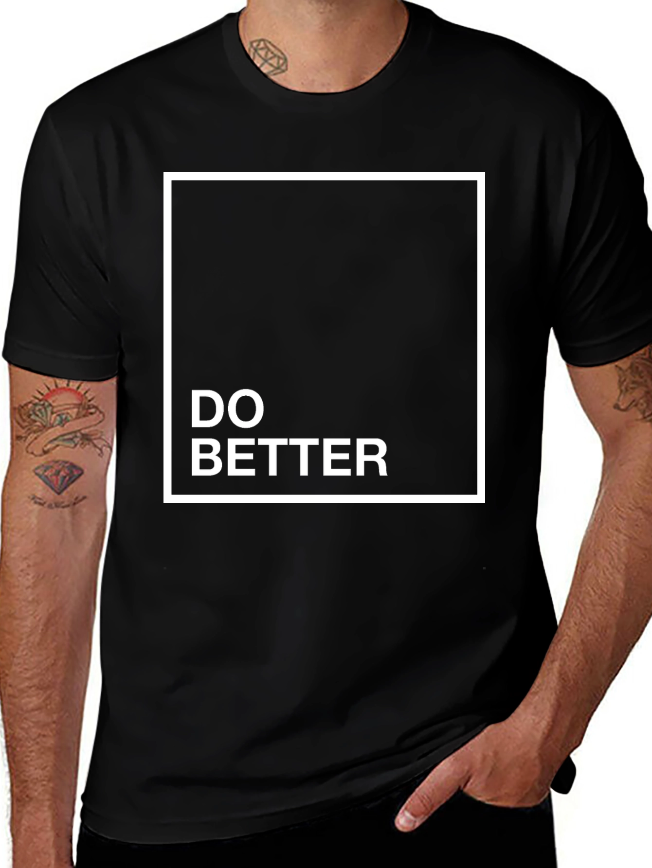 Do Better Black Tee - Stylish & Motivational