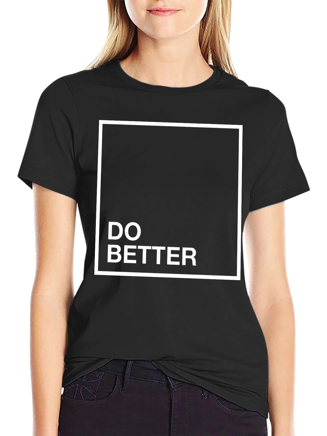 Do Better Black Tee - Stylish & Motivational