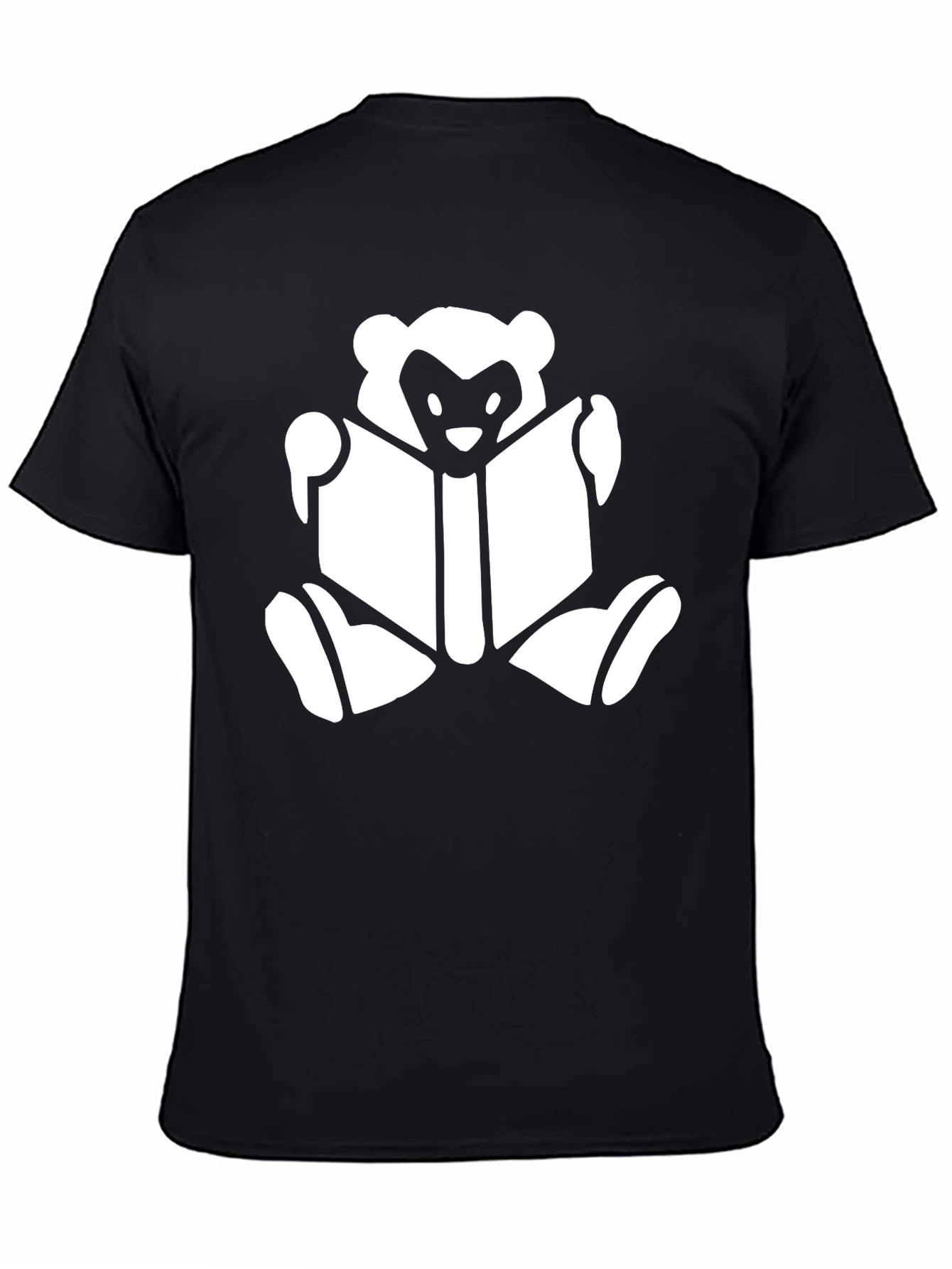 Book Reading Bear T-Shirt - Black